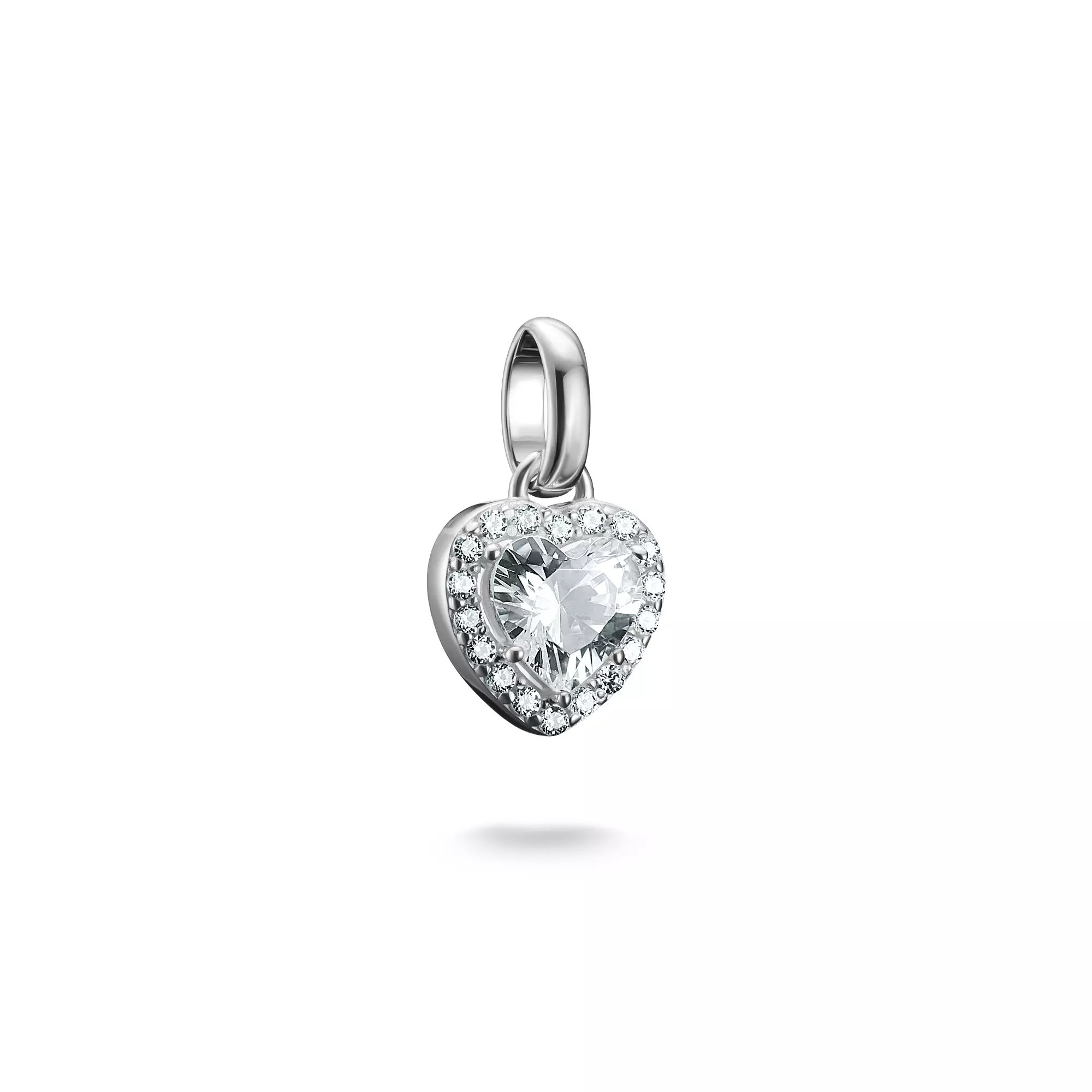 Thomas Sabo Connect - Funkelndes Herz - Charm mit Öse - Silber + Zirkonia – Ansicht 2
