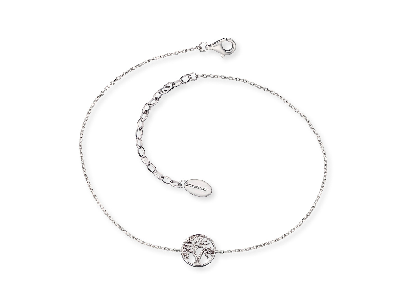 Engelsrufer ERF-LILTREE LEBENSBAUM Fußkettchen - Silber rhod. 22 cm Silbernes Fußkettchen von Engelsrufer mit Lebensbaum-Motiv, rhodiniert und 22 cm lang, zartes Design mit Karabinerverschluss und Markenanhänger.