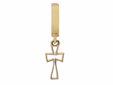Schöner Endless Kreuz Anhänger in Gold auf Silber, schlichtes Design mit einem markanten Kreuz, ideal als modisches Accessoire oder Geschenk, Hersteller Endless.