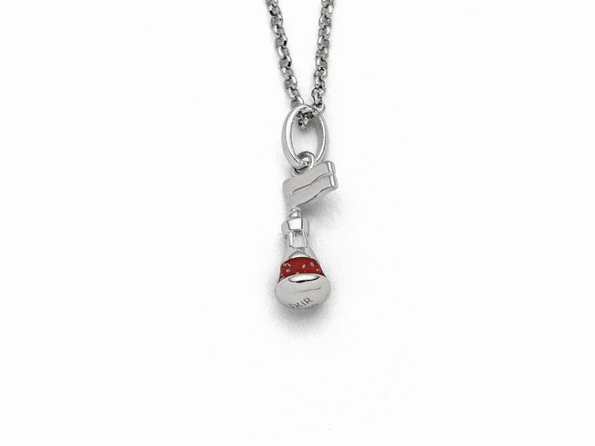 Sterling Silber Kette mit Boje und korallenfarbener Koralle, ausgestattet mit feinem Detail und elegantem Design, perfektes Schmuckstück von DUR für stilvolle Akzente.
