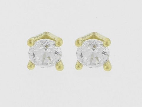 Ohrringe Gold 333 rund hinreißend Stecker Zirkonia Hersteller Juwelier Harnisch Zirkonia glänzende und elegante Ohrringe in zeitlosem Design für jeden Anlass.