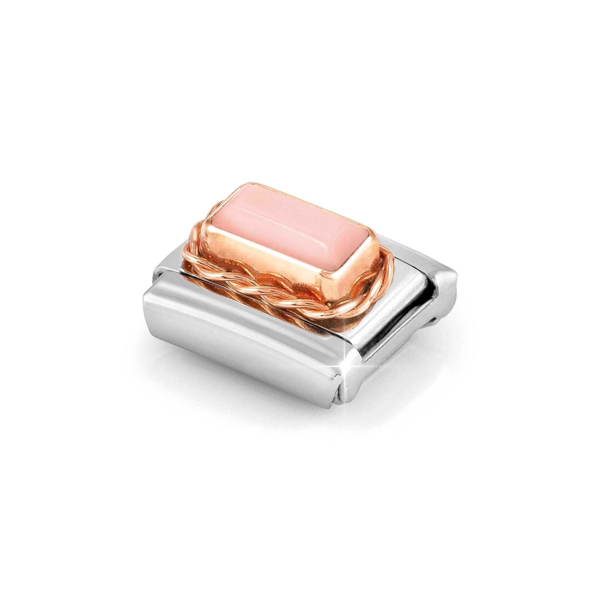 Nomination Composable Classic Charm Kordel Koralle rosa - Edelstahl, Gold 375 Roségold – Ansicht 4