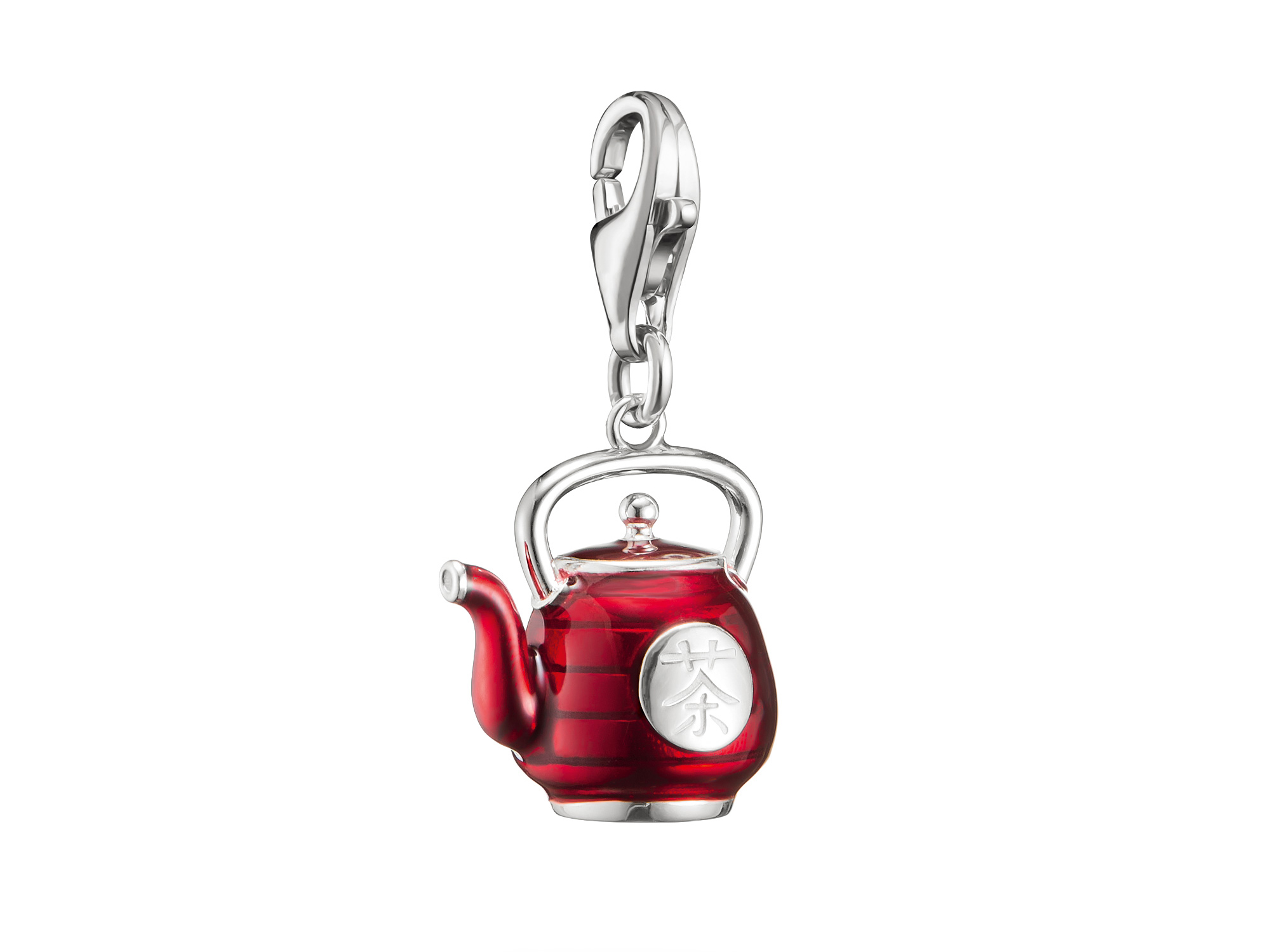 Thomas Sabo Connect - 2238-007-10 Tokyo Crush Charm Teekanne - Sterling Silber, Kaltemail - Rot - Charm mit Öse