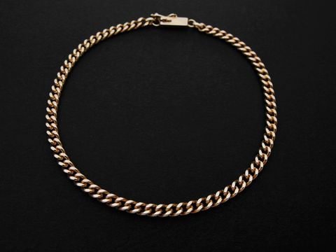 Armband Panzer 3,2 x 1,5 mm aus Gold 333, Länge 19 cm, glänzende und robuste Kettenglieder, hergestellt von Juwelier Harnisch. Ideal für modebewusste Menschen.