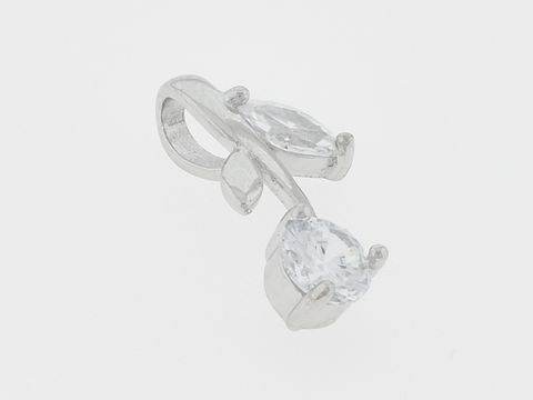 Silber Anhänger in Blumenform, traumhaftes Design mit klarem Zirkonia, Hersteller Juwelier Harnisch, ideal für eleganten Schmuck.