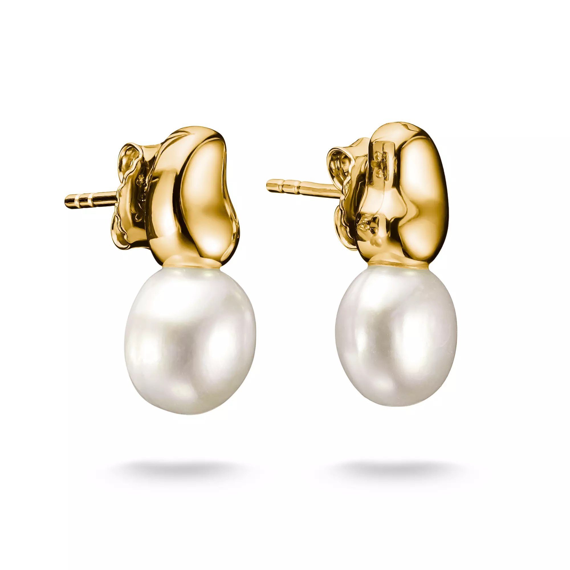 Thomas Sabo Ohrstecker - Zuchtperle - Bold Elegance - Silber vergoldet – Ansicht 2