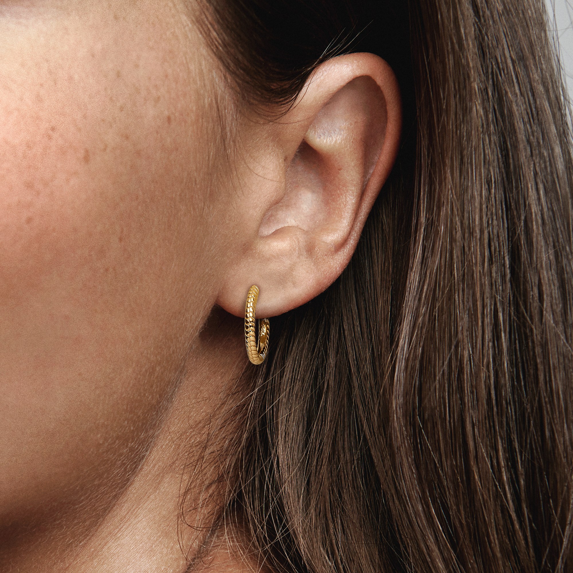 Pandora Kleine Charm-Ohrringe - Gelbgold Vergoldung – Ansicht 3