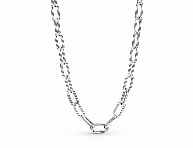 Elegante Pandora ME Gliederkette aus Sterling Silber mit einer Länge von 45 cm, perfekt für jeden Anlass und stilvolles Tragen. Ideal für Armbänder und Kettenliebhaber.