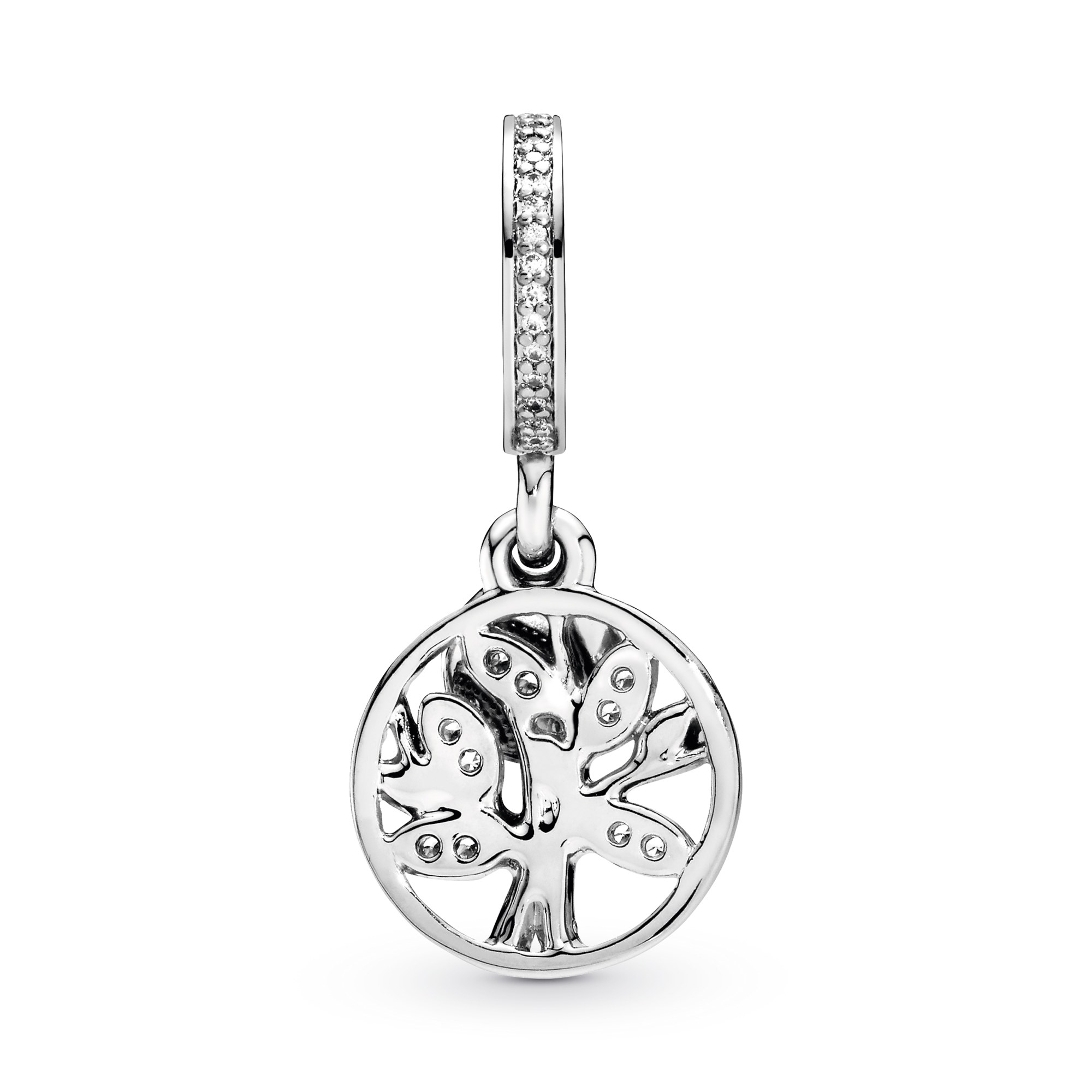 PANDORA Familien Stammbaum Charm - BICOLOR - Zirkonia klar – Ansicht 2