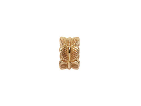 Ein goldener Blatt-Element-Anhänger von Endless, verziert mit feinen Details und einer glänzenden Oberfläche, ideal für Schmuckliebhaber.