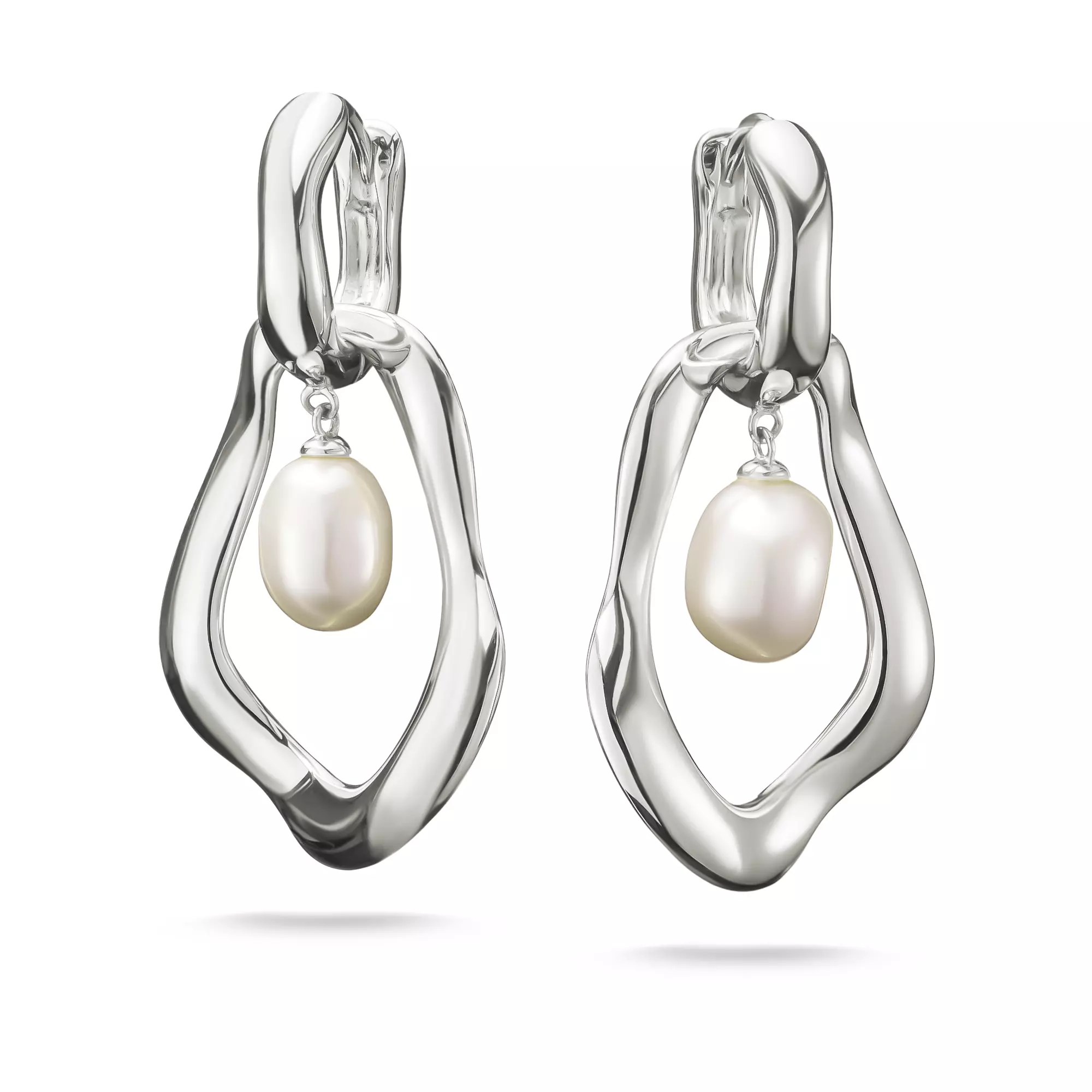 Thomas Sabo Creolen mit Perlen-Anhänger Natural Beauty Silber – Perle – Ansicht 2