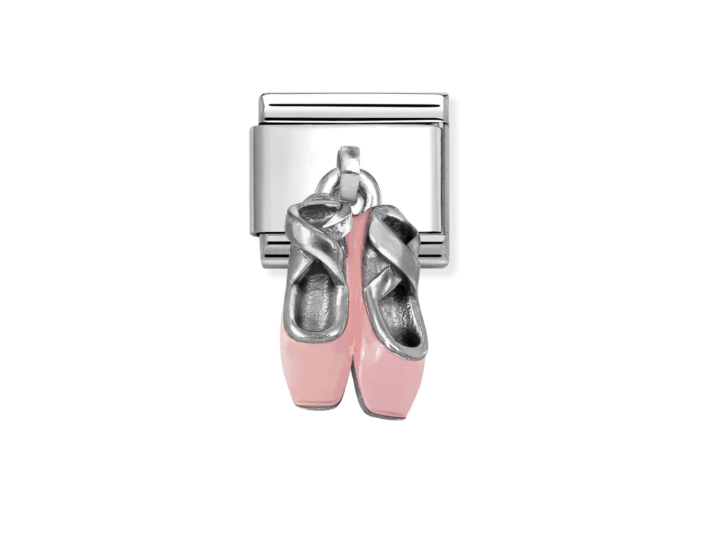 Nomination 331805 21 - CLASSIC Charm-Anhänger aus Sterling Silber - Emaille - Ballettschuhe - Rosa