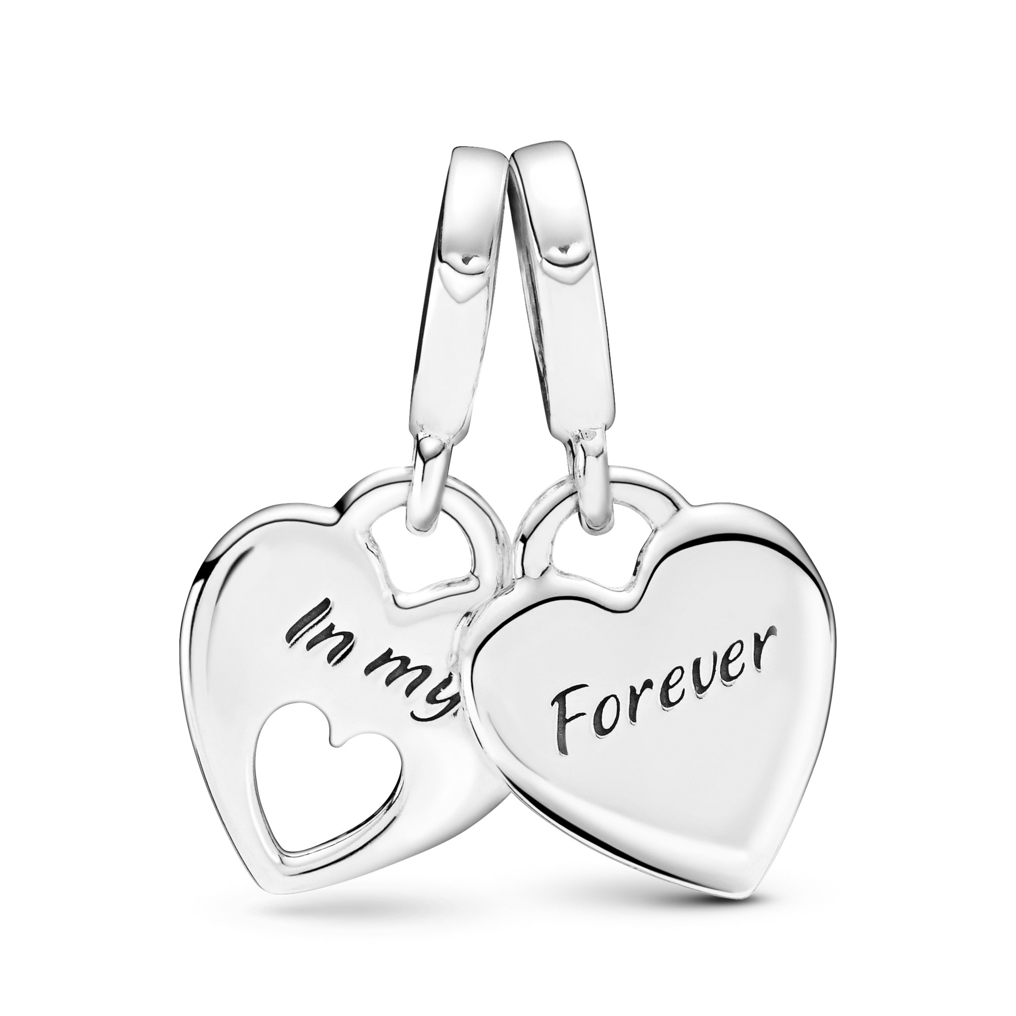 Pandora People - Charm - Mutter & Tochter Herz - Silber - Emaille – Ansicht 2