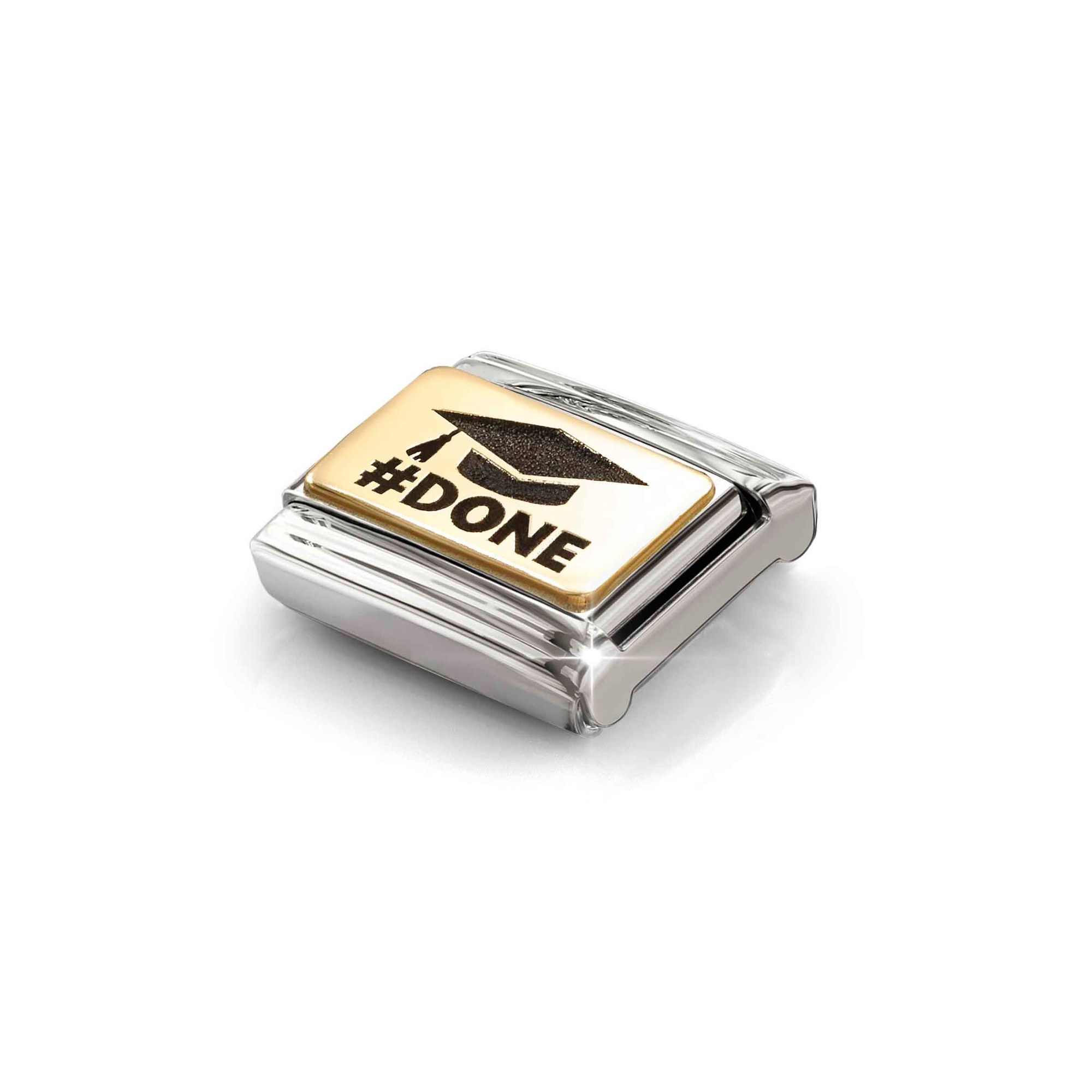 Nomination Composable Classic Charm #Done Doktorhut - Edelstahl, Gold 750 Gelbgold – Ansicht 4