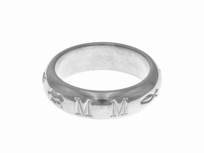 Ring Römische Ziffern - Sterling Silber - poliert - individuell cm - Gr. 63, Hersteller: Juwelier Harnisch, über Gr. 60 / 19,1. Der Ring hat eine schlichte, elegante Form und ist verziert.