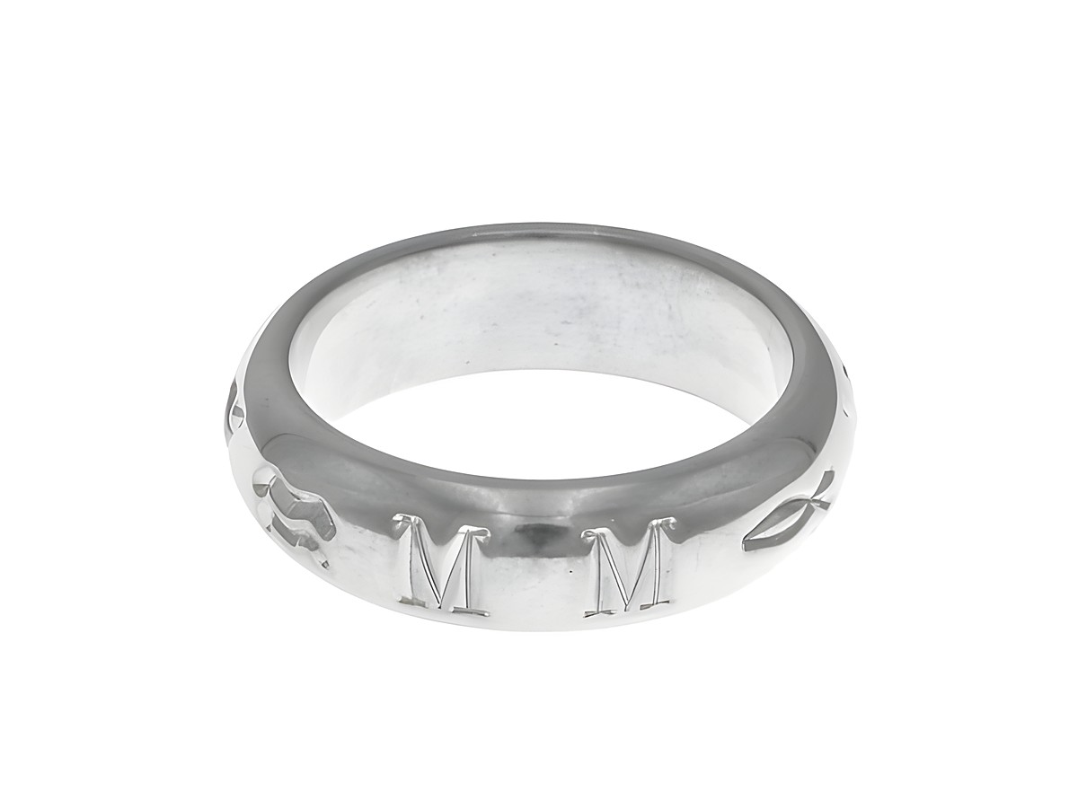 Ring Römische Ziffern - Sterling Silber - poliert - individuell cm - Gr. 63, Hersteller: Juwelier Harnisch, über Gr. 60 / 19,1. Der Ring hat eine schlichte, elegante Form und ist verziert.
