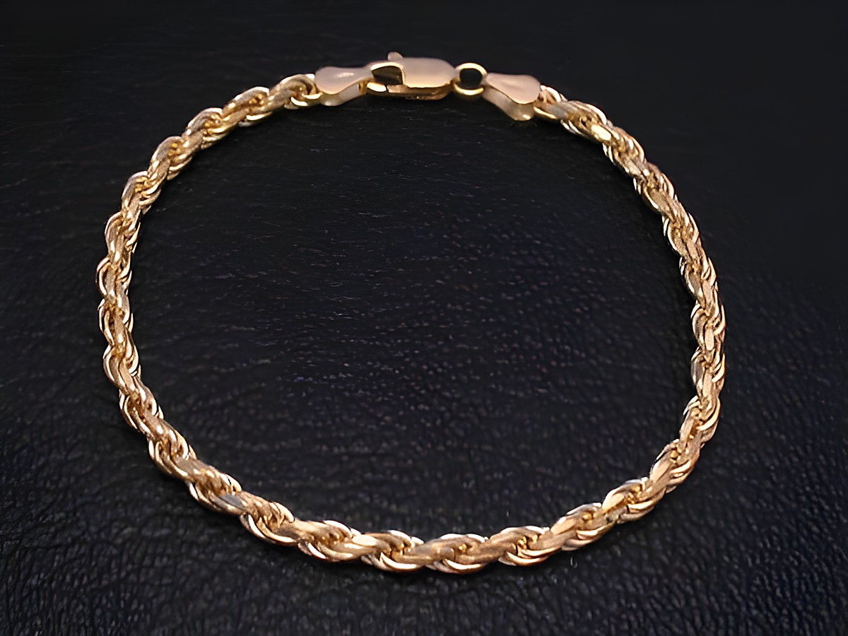 Gold Armband 19 cm KORDEL Gold 585 vom Hersteller Juwelier Harnisch, feines Design mit drehenden Elementen, elegantes Accessoire für besondere Anlässe.