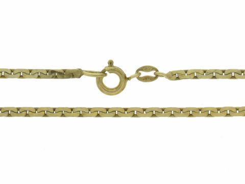 Hochwertige Doublé Kette in S-Panzer Optik, vergoldet, 45,5 cm lang, mit einer Stärke von 1,9 x 1 mm, Hersteller Juwelier Harnisch, ideal für eleganten Schmuck.