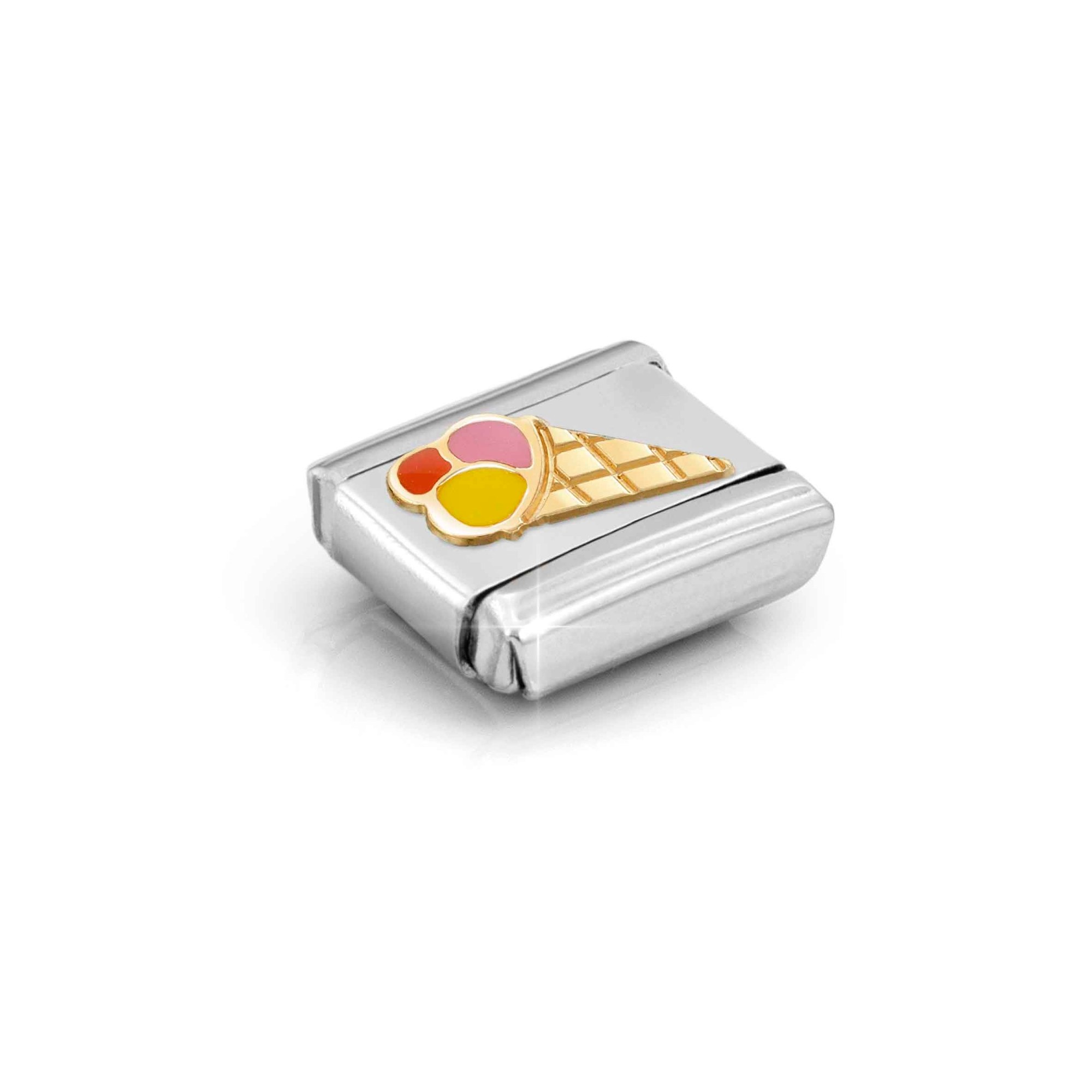 Nomination Composable Classic Charm Eis - Edelstahl, Gold 750 Gelbgold, Emaille – Ansicht 4