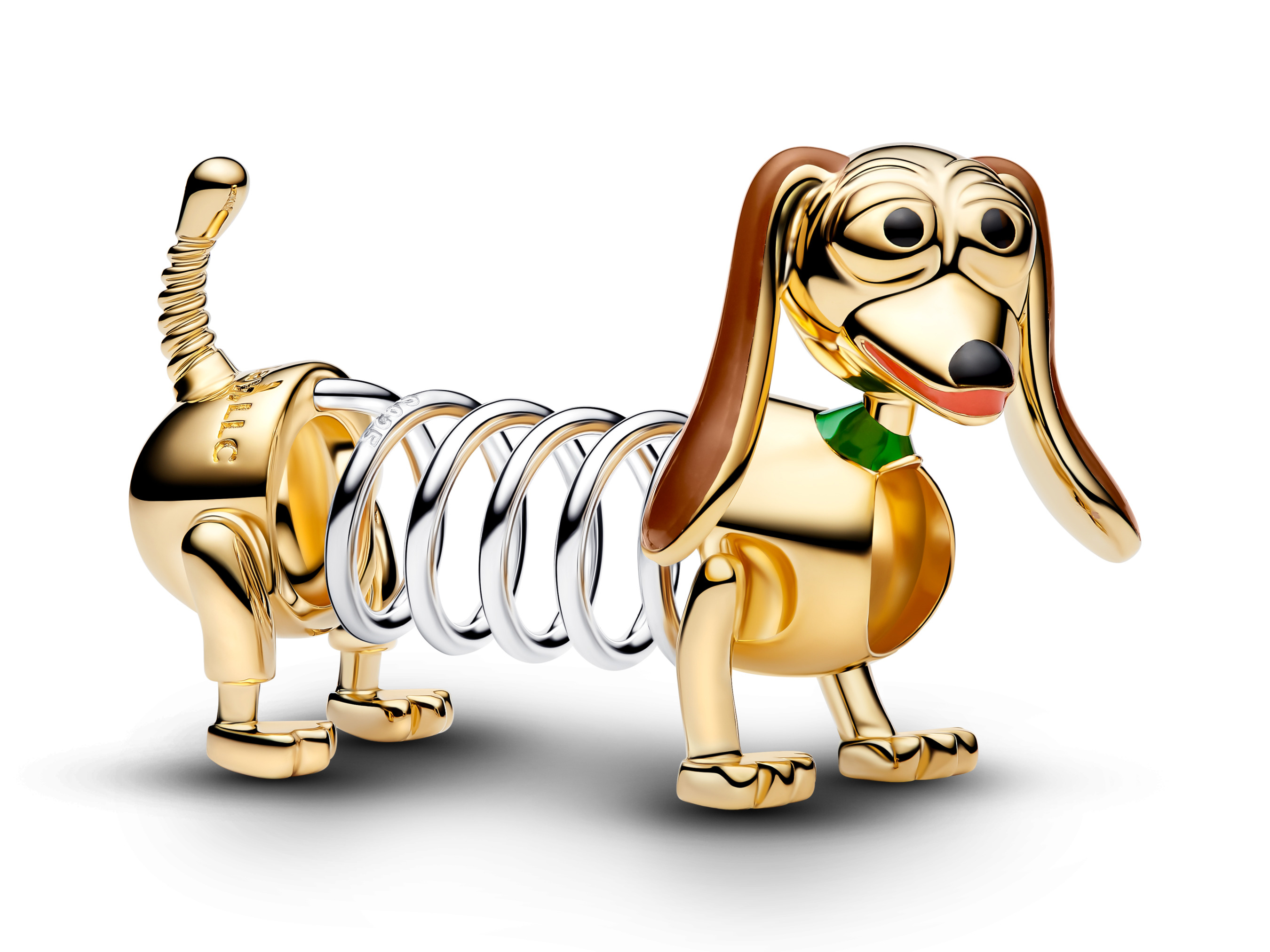 Pandora 764603C01 - Disney Pixar Toy Story Slinky Dog Charm - Braun - Gelbgold Vergoldung