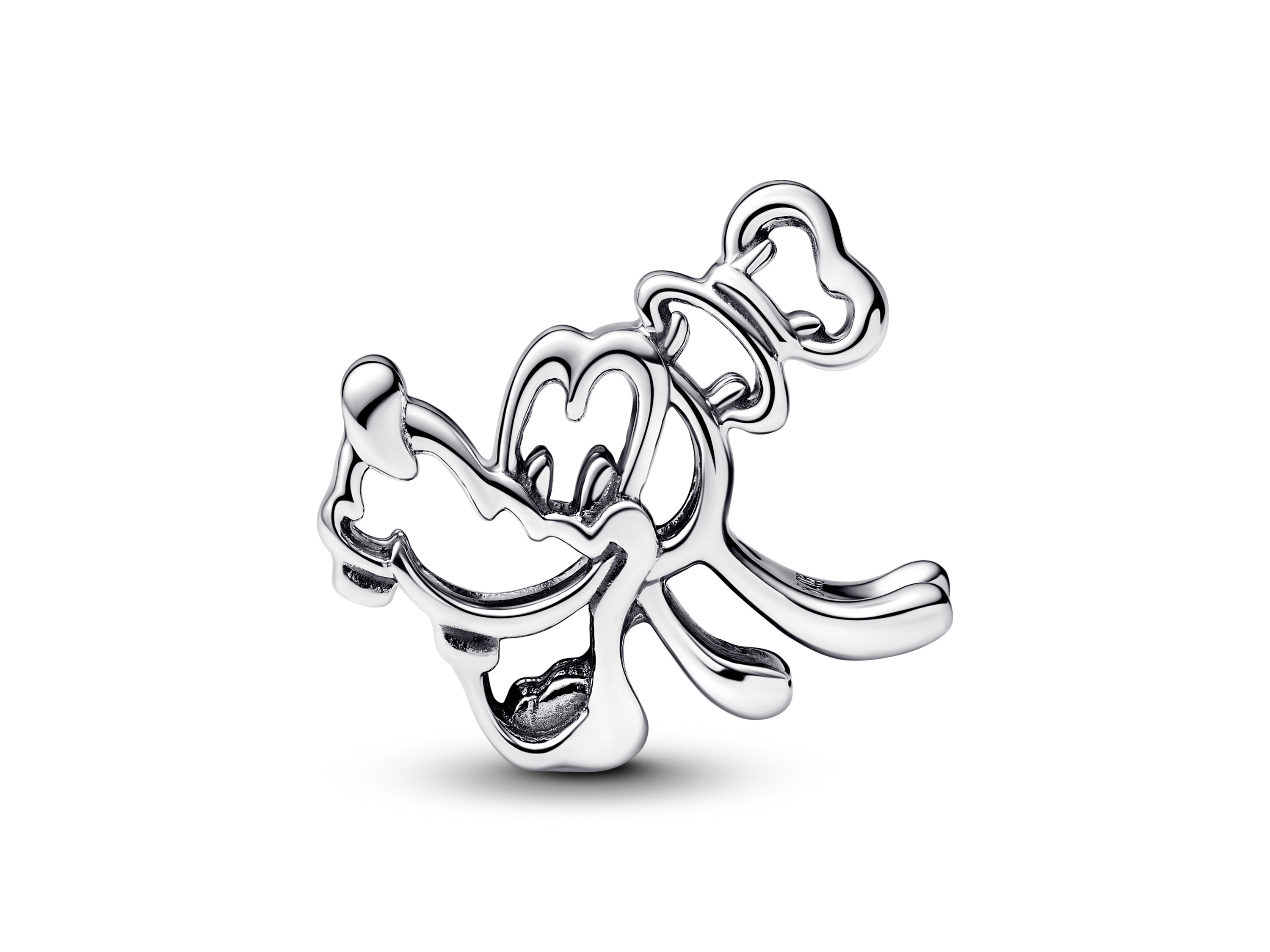 Disney Goofy Charm aus Sterling Silber von Pandora, mit detaillierter Darstellung von Goofy in einer verspielten Pose, ideal für jede Schmuckkollektion und Neuheit.