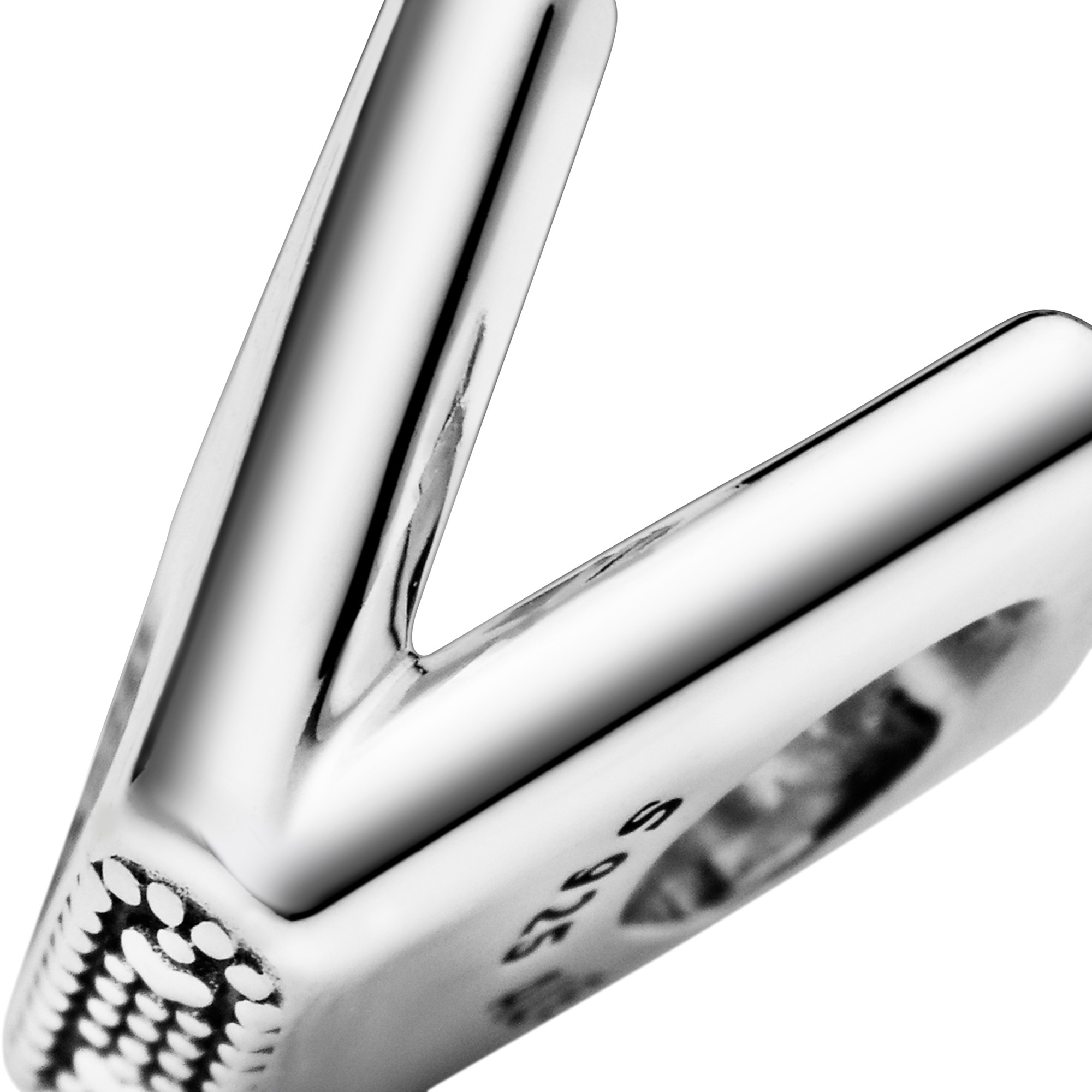 PANDORA Charm - Buchstabe V - Letter V - 925 Sterling Silber – Ansicht 4