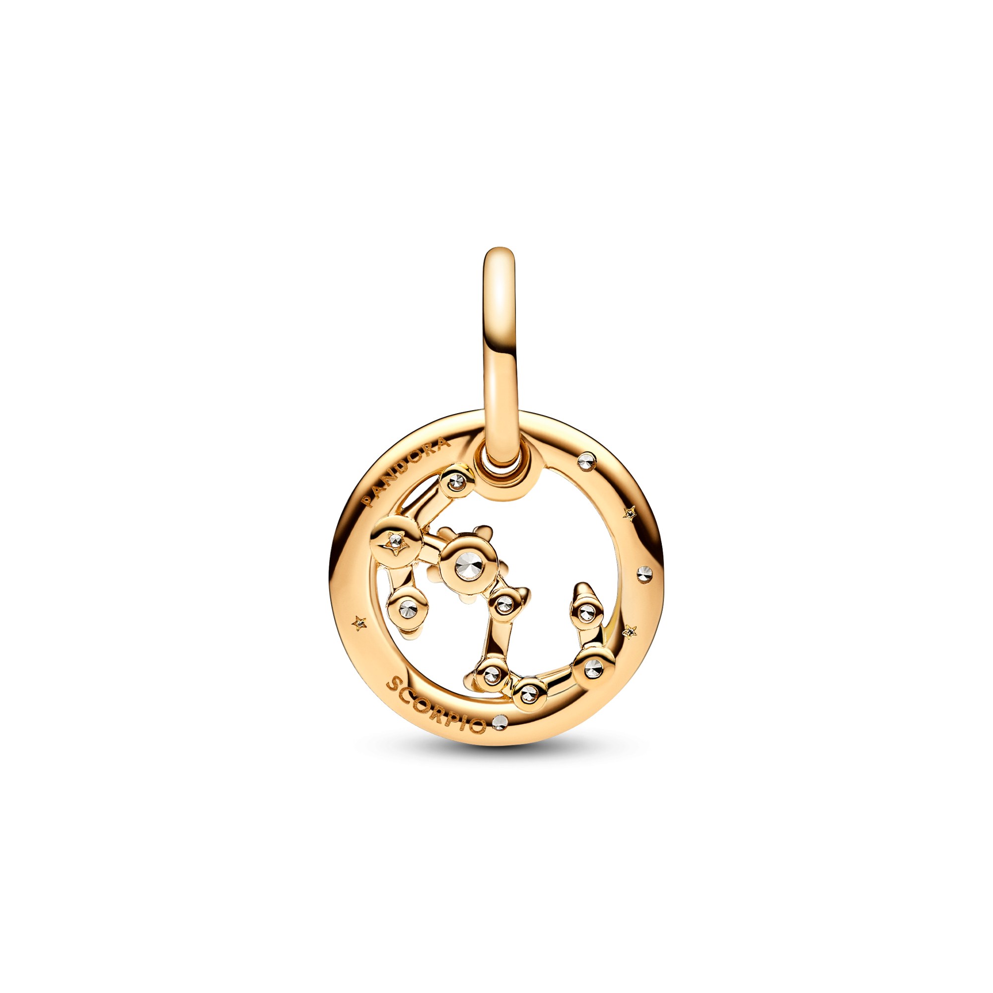 Pandora Sternzeichen Skorpion Charm-Anhänger - Gelbgold Vergoldung - Zirkonia – Ansicht 3