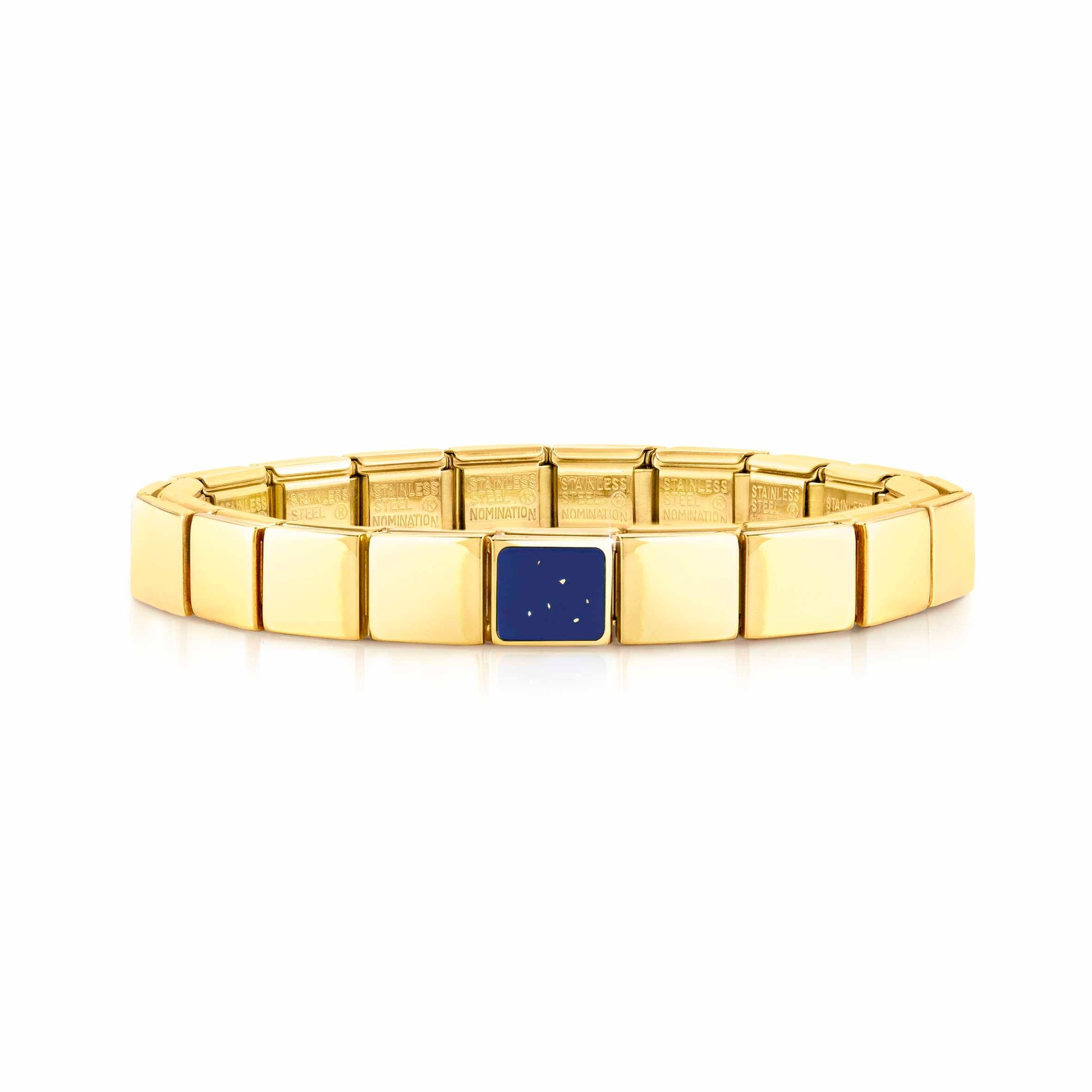 Nomination Classic GLAM Armband Edelstahl Gelbgold - Square LAPIS