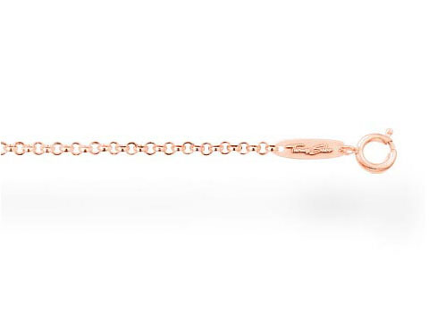 Erbskette von Thomas Sabo in Silber vergoldet Roségold, 45 cm lang, ohne Anhänger, feines Design mit Karabinverschluss, für stilvolle Akzente.