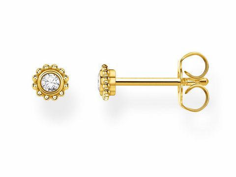 Ohrstecker aus Silber und Gelbgold der Thomas Sabo Charming Collection H2137-414-14 mit klarem Zirkonia, elegant und zeitlos im Design. Ideal für jeden Anlass.