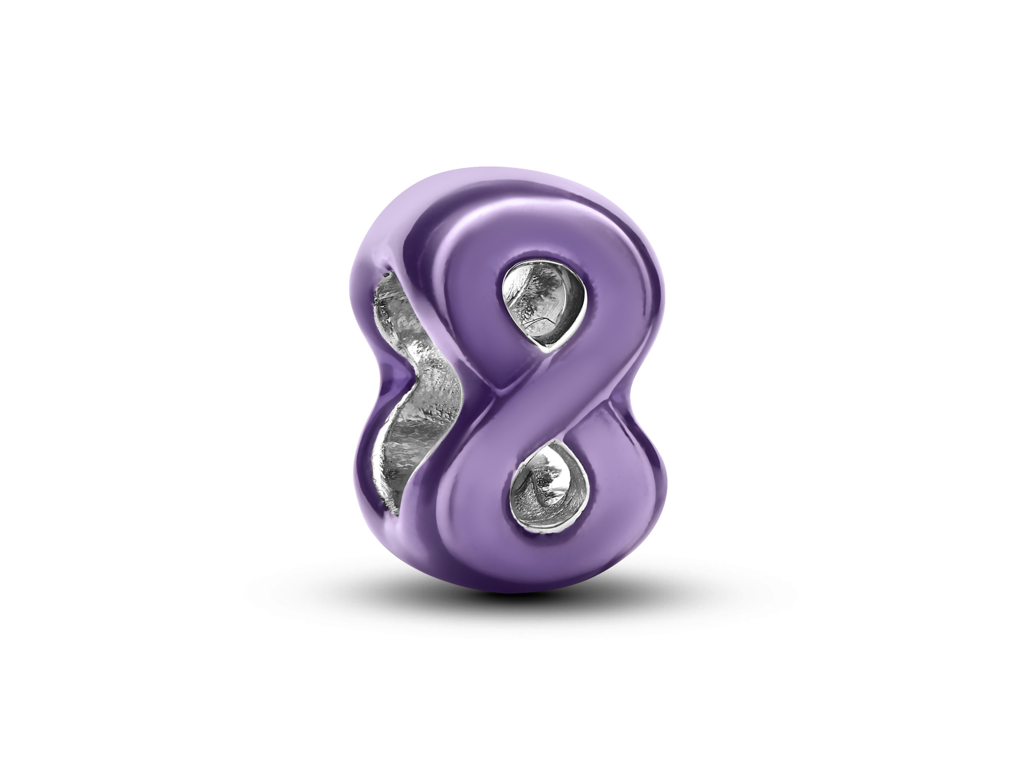 Pandora 794909C01 - Violettes Unendlichkeits-Mini-Charm - Sterling Silber - Emaille Lila