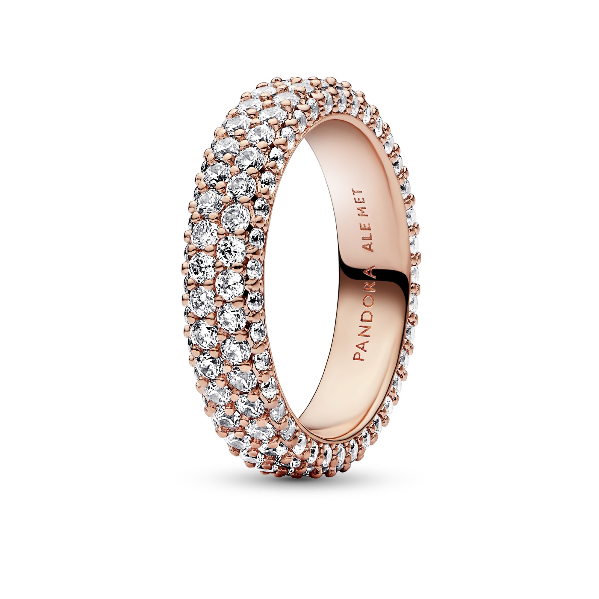 Pandora Doppelreihiger Pavé Ring - Roségold Vergoldung