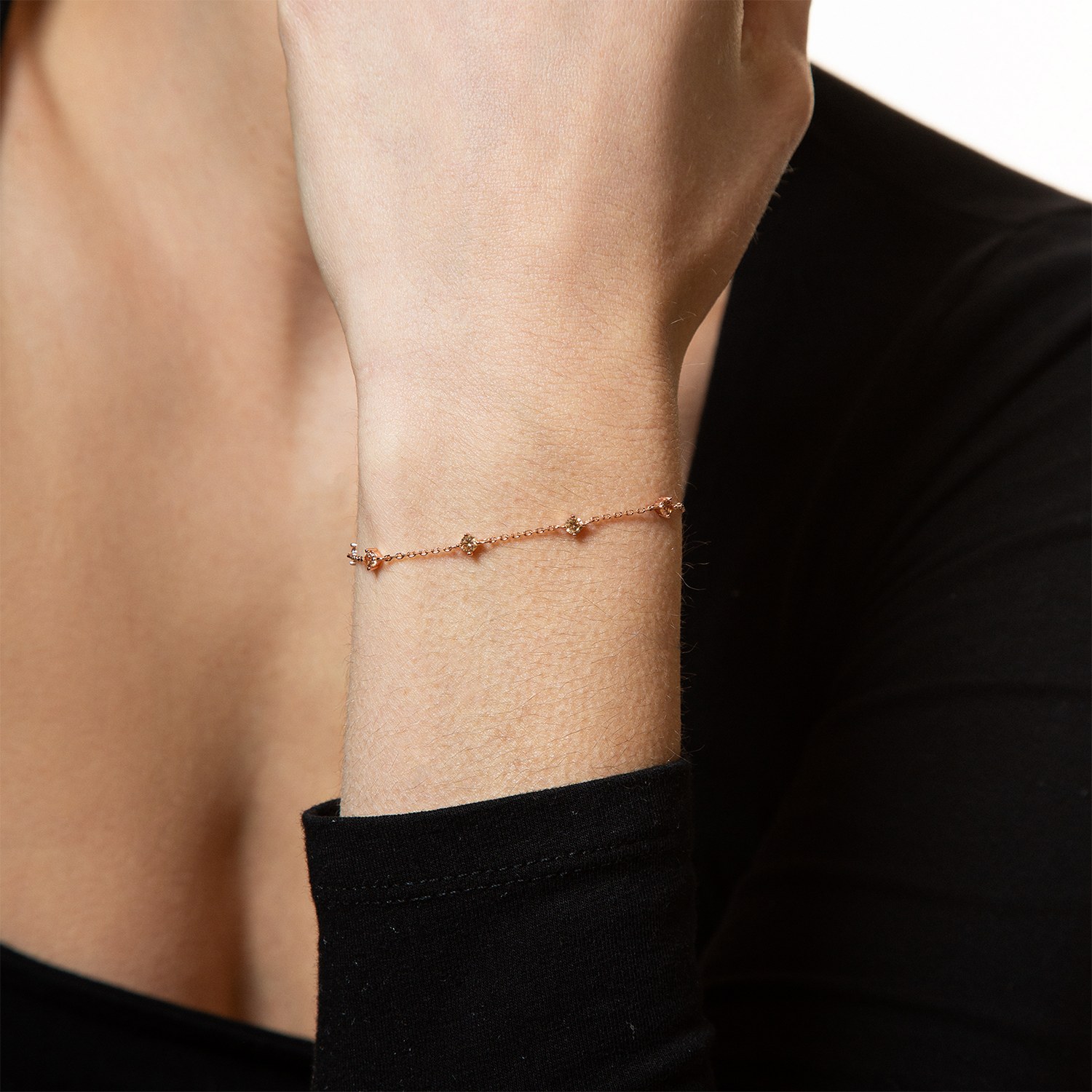 XENOX Armband KRAPPE - Sterling Silber rosévergoldet - 15-20 cm – Ansicht 2