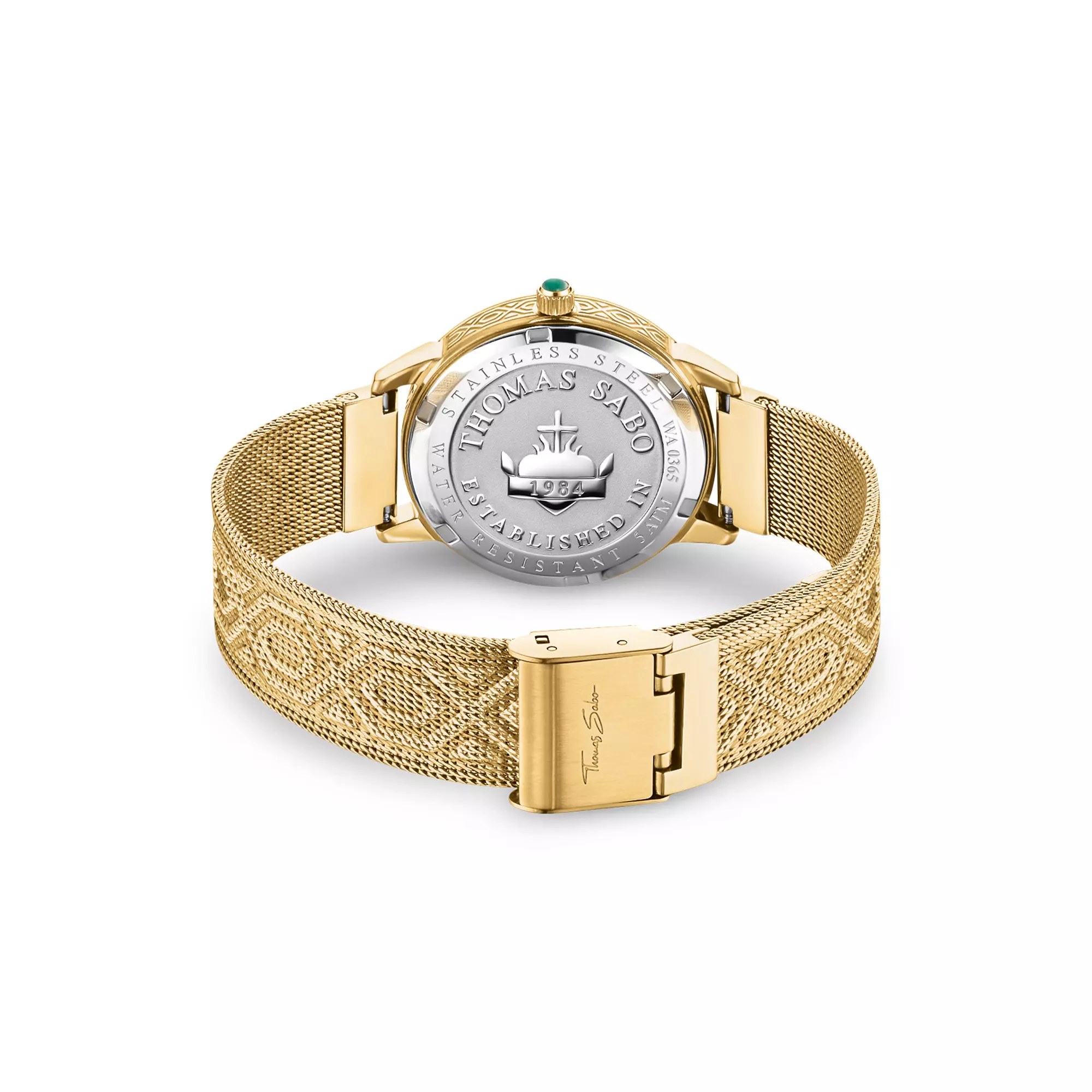 Thomas Sabo Damenuhr Garden Spirit Malachit gelbgoldfarben – Ansicht 3