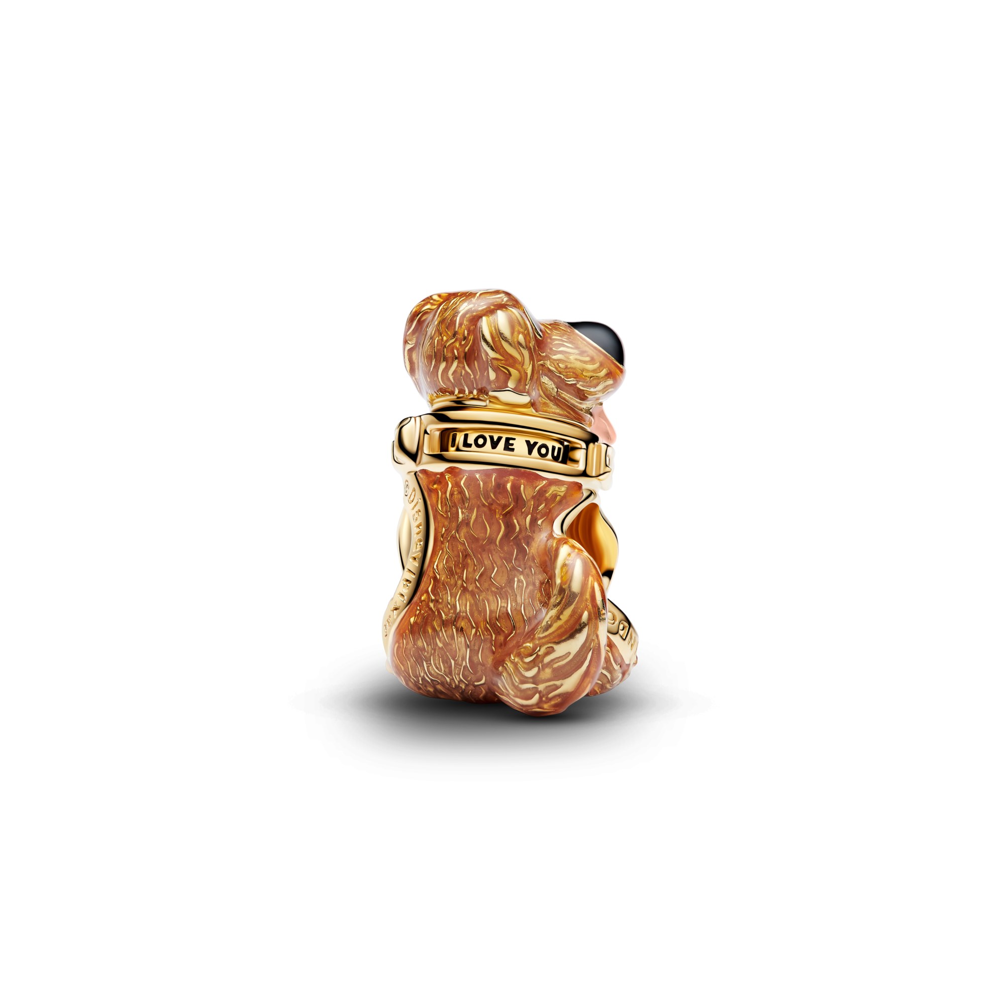 Pandora Disney Pixar Oben Dug Charm - Gelbgold Vergoldung - Emaille Pink – Ansicht 3