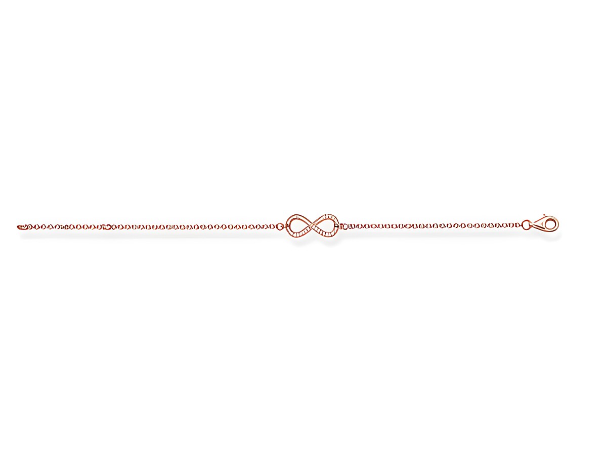 Längenverstellbares Thomas Sabo Armband in Roségold mit Unendlichkeitssymbol, verziert, ideal für stilvolle Akzente und als modisches Accessoire.