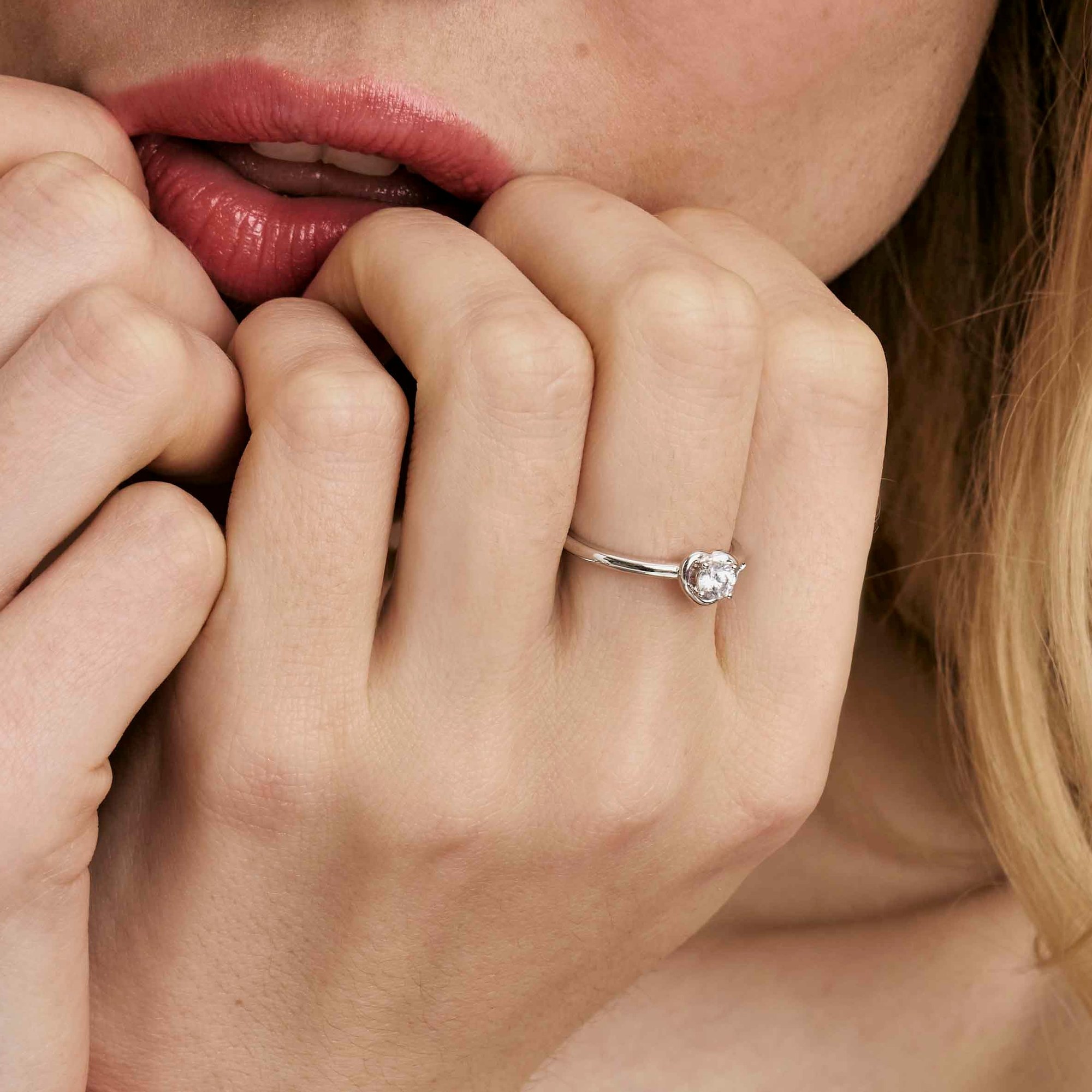 Nomination Sterling Silber - Herz - rhod. Ring - Cosmiclove – Ansicht 3