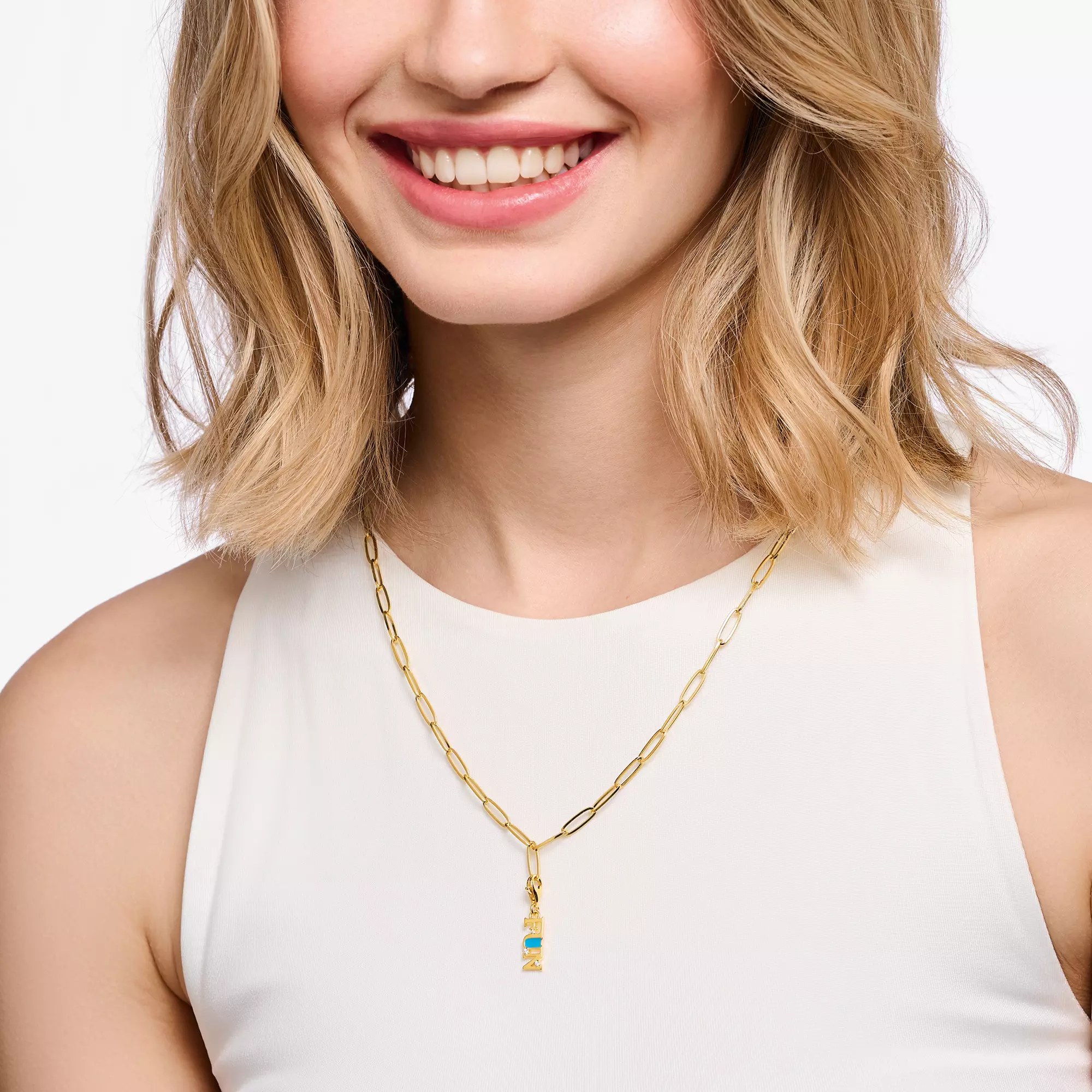 Thomas Sabo Kette - Carrier - Silber Gelbgold verg. & Kaltemail - 45 cm – Ansicht 2