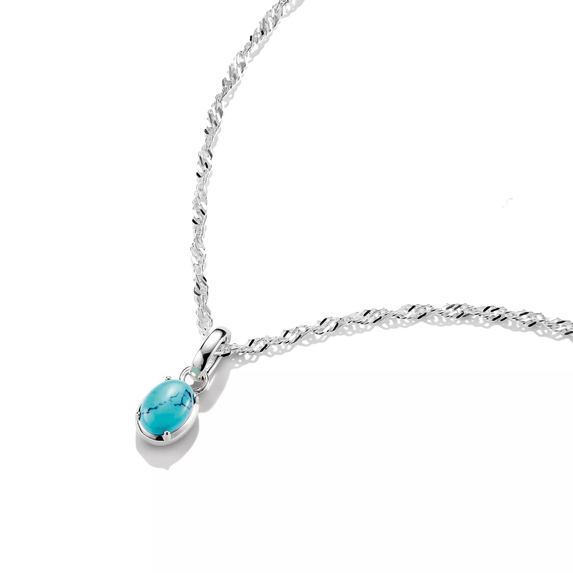 Thomas Sabo Connect - Birthstones Charm - Dezember - Sterling Silber & imit. Türkis - Türkis - Charm mit Öse – Ansicht 3