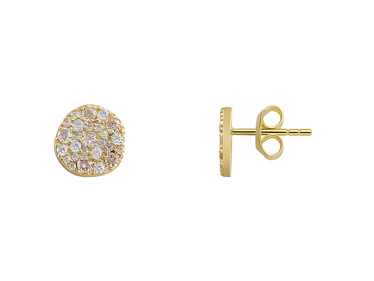 Xenox Sterling Silber Ohrringe XS6094G CLASSIC CIRCLE in Gelbgold Vergoldung mit funkelndem Steinbesatz, elegantes Design für jeden Anlass, hochwertige Verarbeitung und zeitloser Stil.