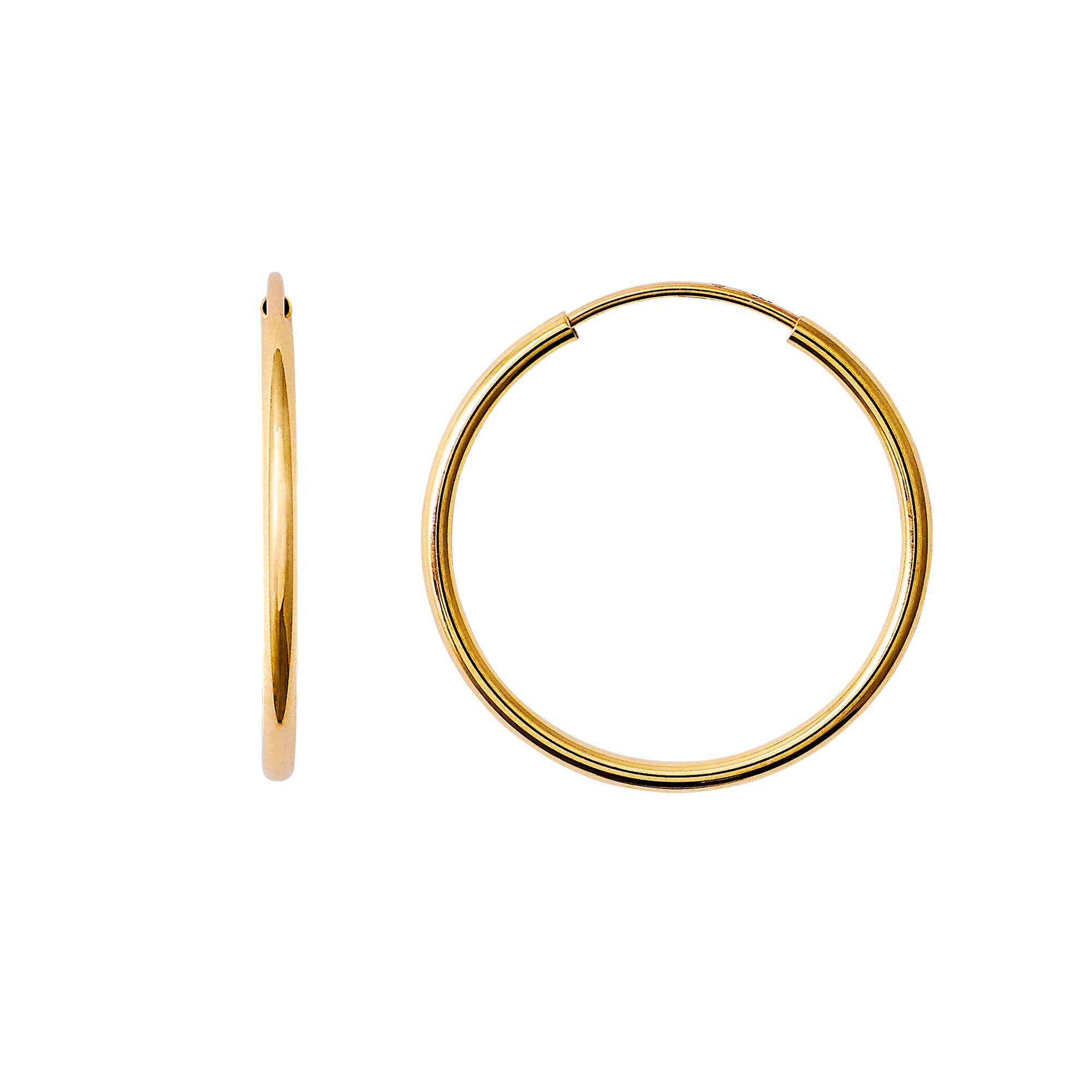 XENOX XG14K6002G - Gelbgold 585 Creolen - poliert – Ansicht 2