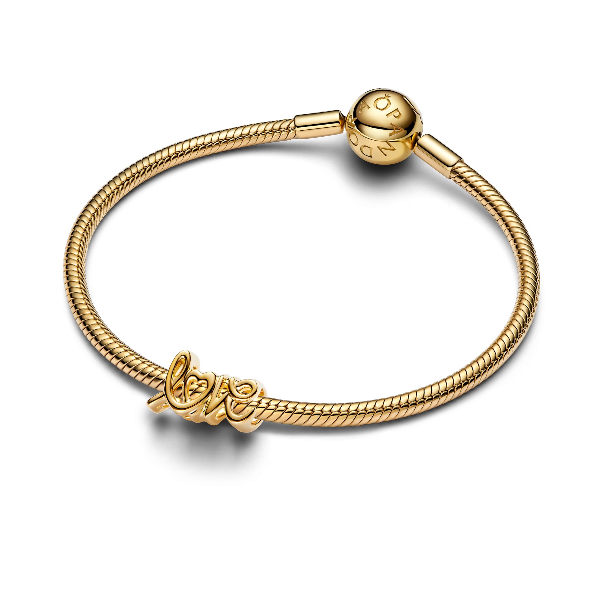 Pandora love - Gelbgold Verg. Charme – Ansicht 3