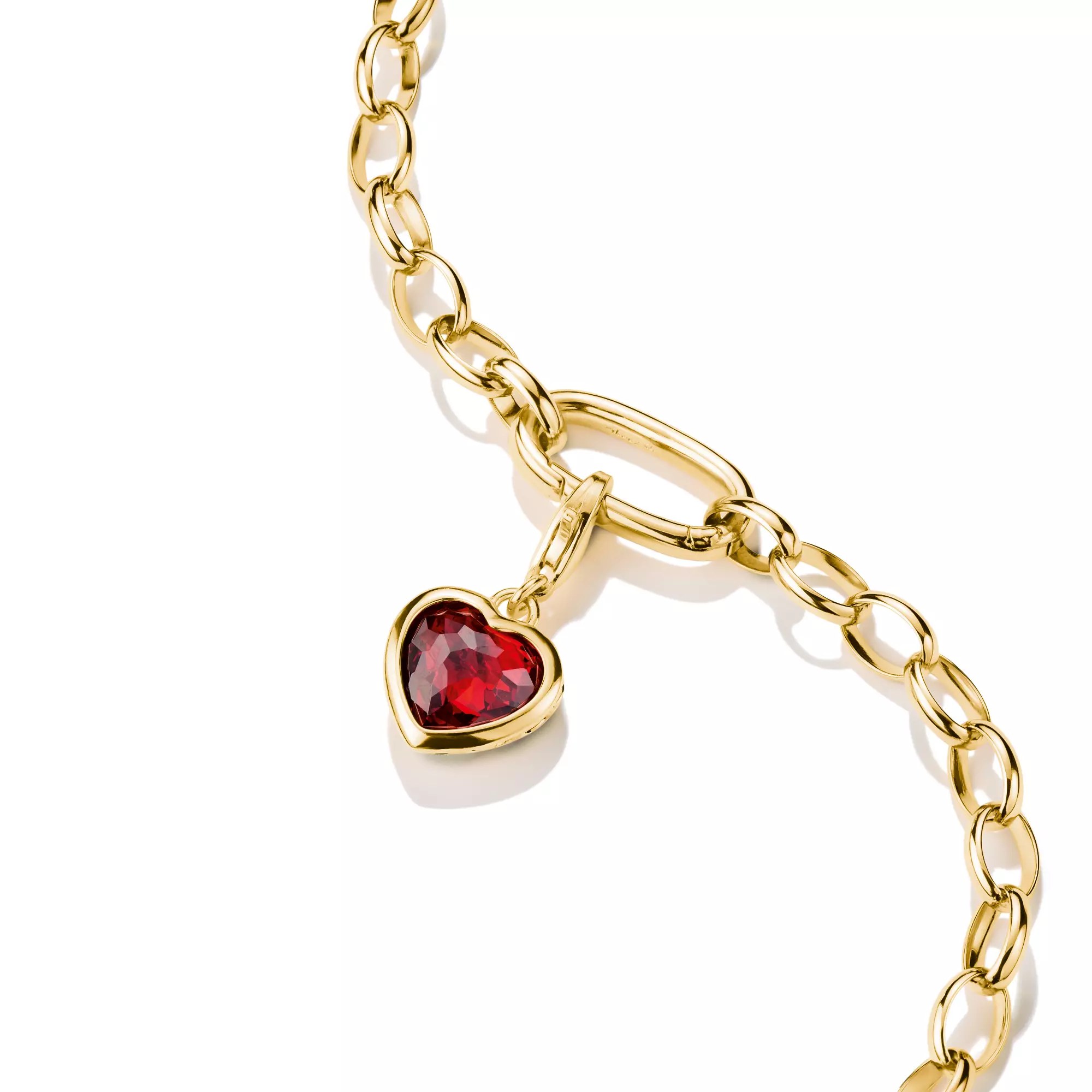 Thomas Sabo Charm-Anhänger - Herz ROT - As We Love - Silber vergoldet – Ansicht 2