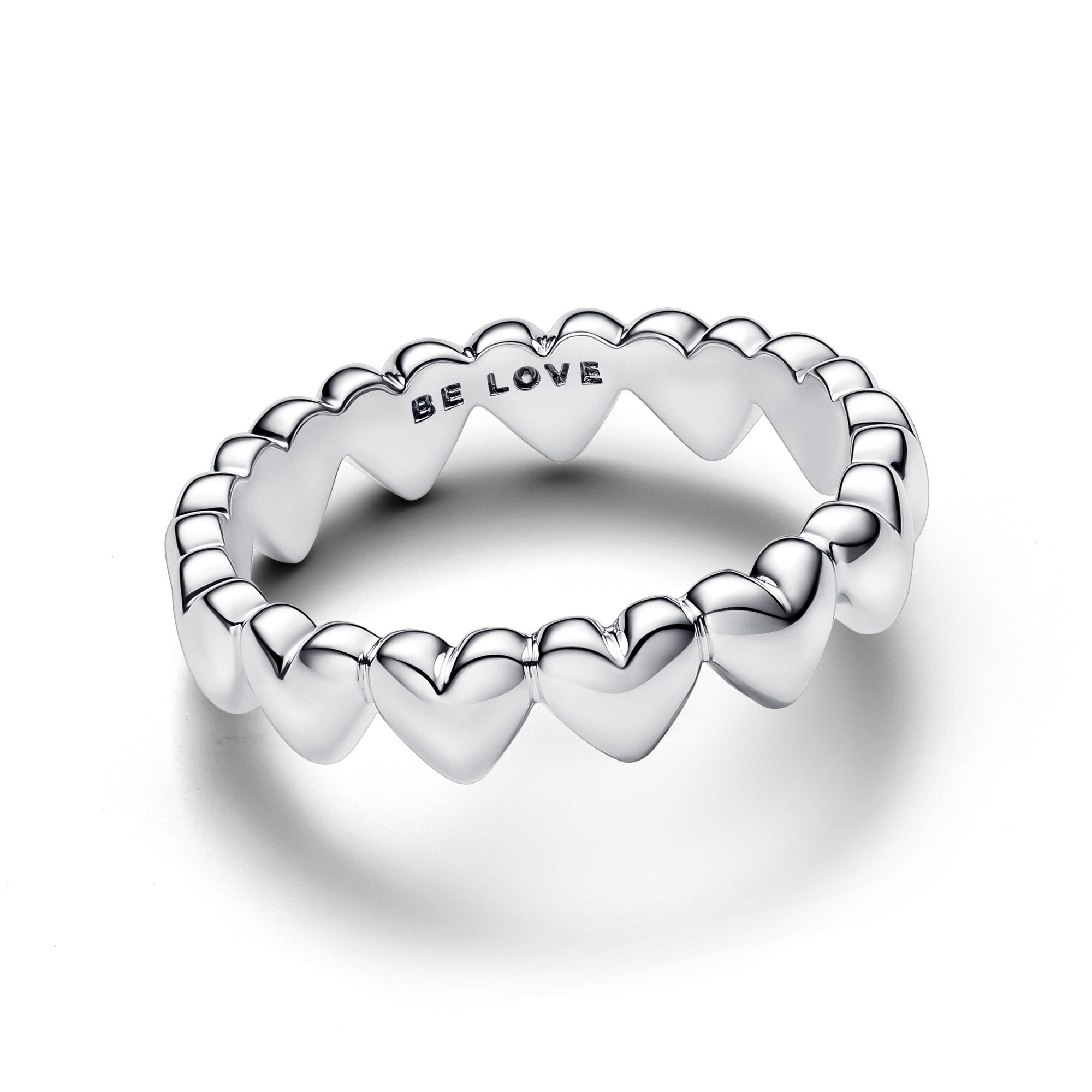 Pandora Reihe von Herzen Ring- Sterling Silber – Ansicht 2