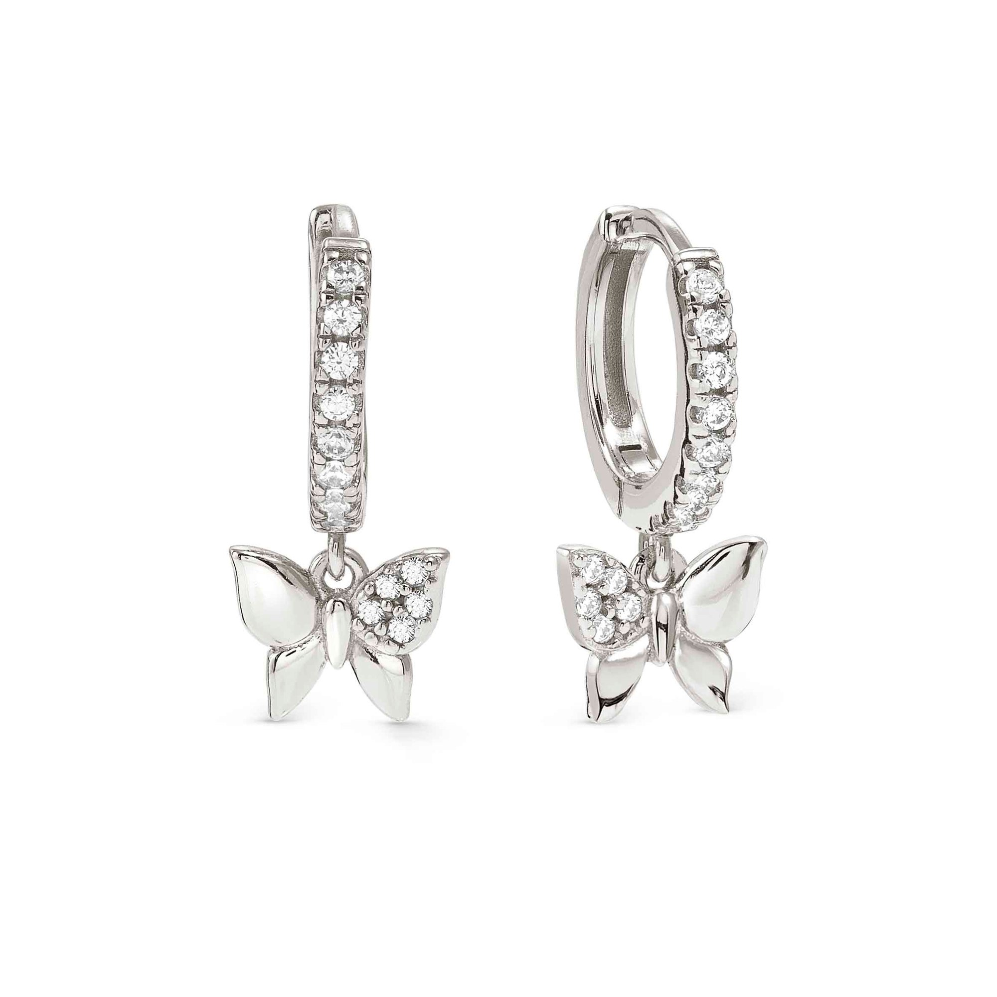 Nomination Petit Sparkle - Sterling Silber Creolen - Schmetterling - Zirkonia – Ansicht 2