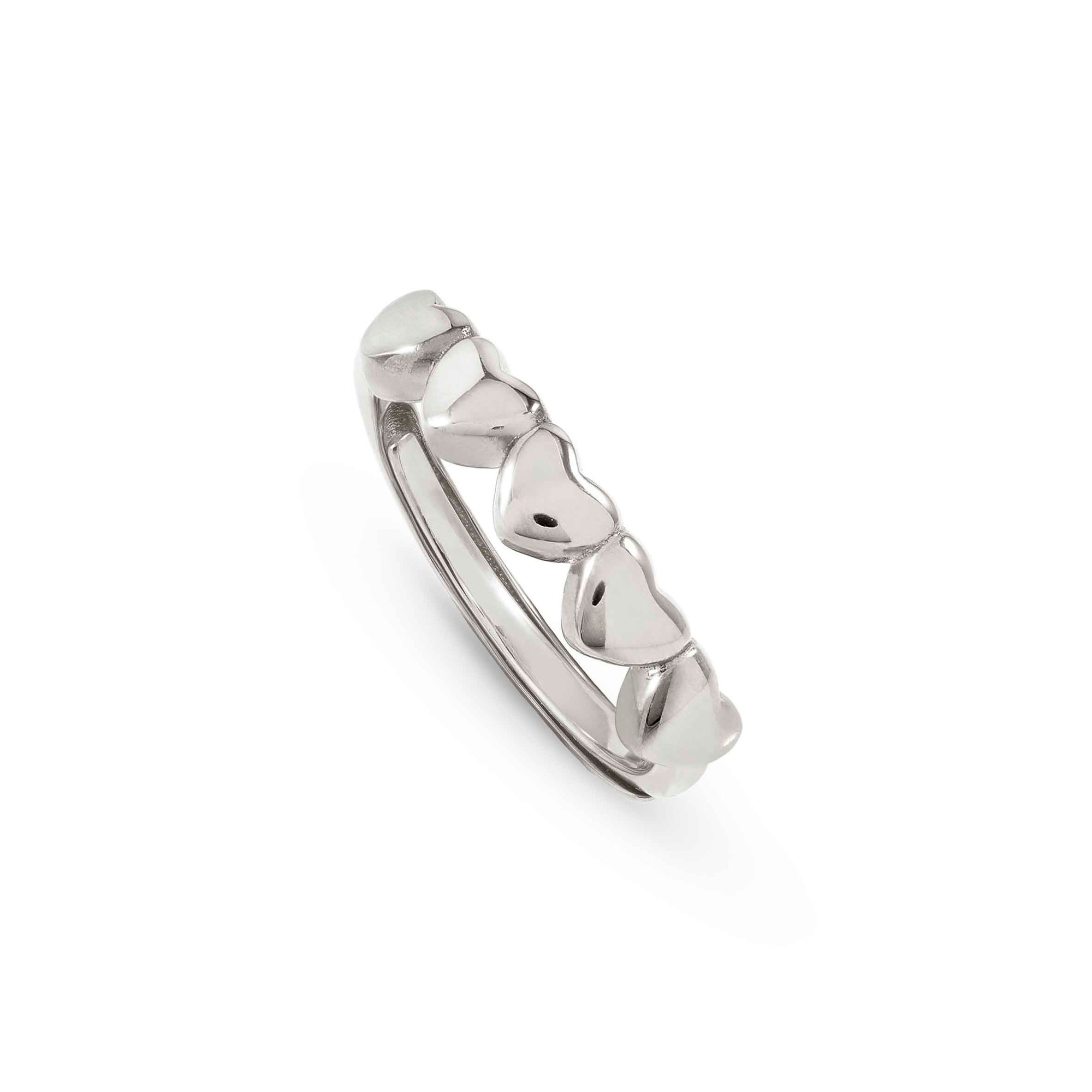 Nomination Sterling Silber - Herz - rhod. Ring - Armonica Weite 11-17 – mehrere kleine Herzen – Ansicht 2