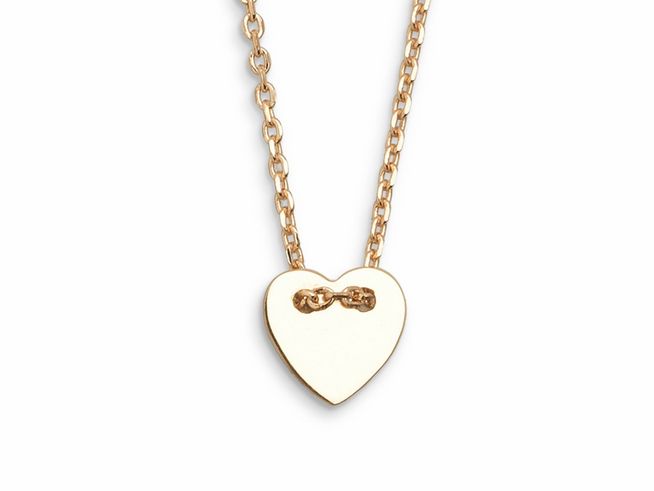 27000840-0 Eine elegante Xenox Sterling Silber Kette XS3566G in 40-45 cm mit einer vergoldeten Ankerkette und herzförmigem Anhänger, perfekt für romantische Anlässe.