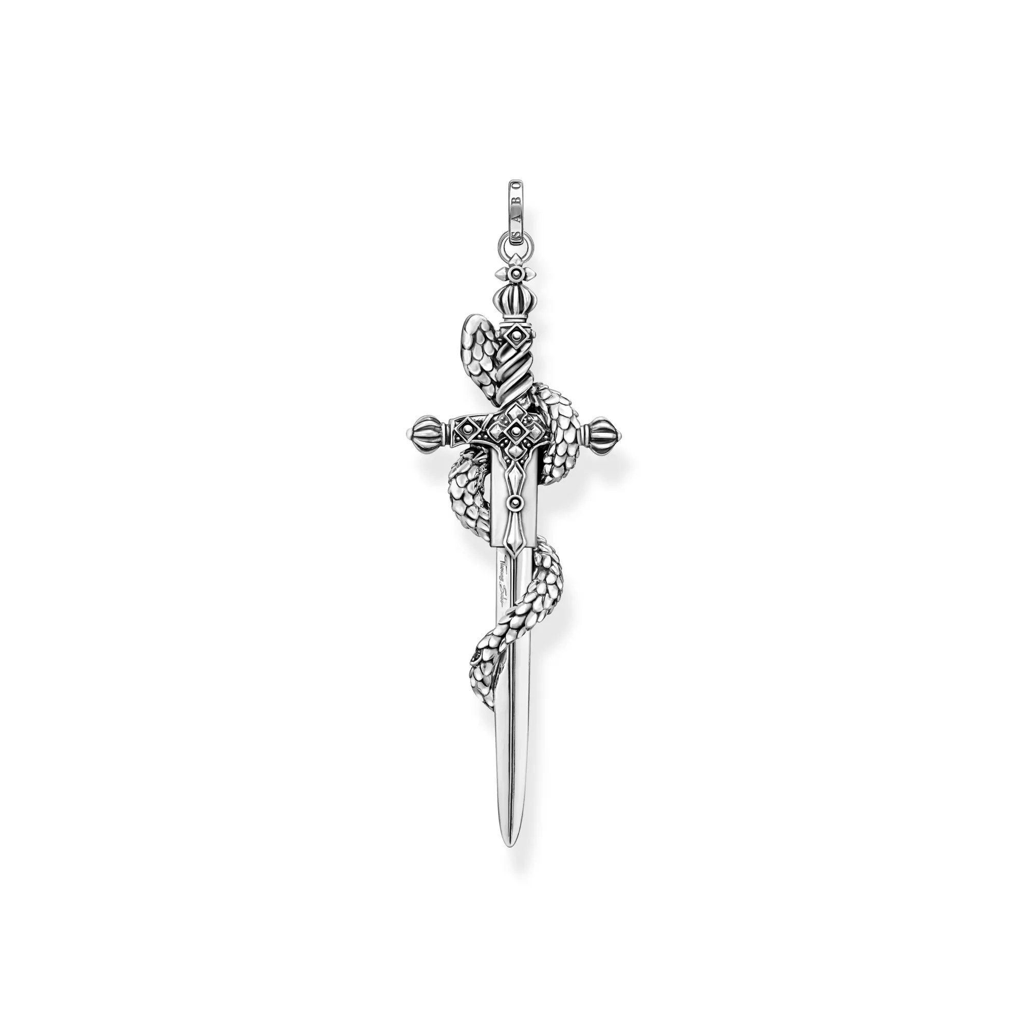 Thomas Sabo Anhänger geschwärzt Schwert mit Schlange – Silber – Zirkonia – Ansicht 3