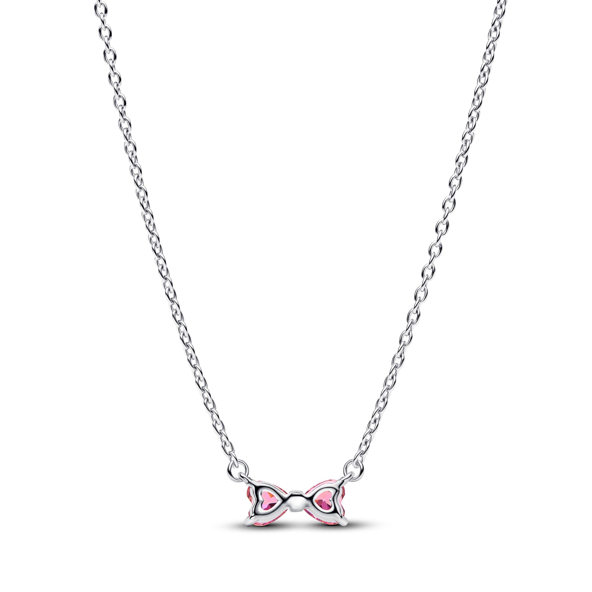 Pandora Schleife Anhängerkette - Sterling Silber - Zirkonia Pink - 45 cm – Ansicht 2