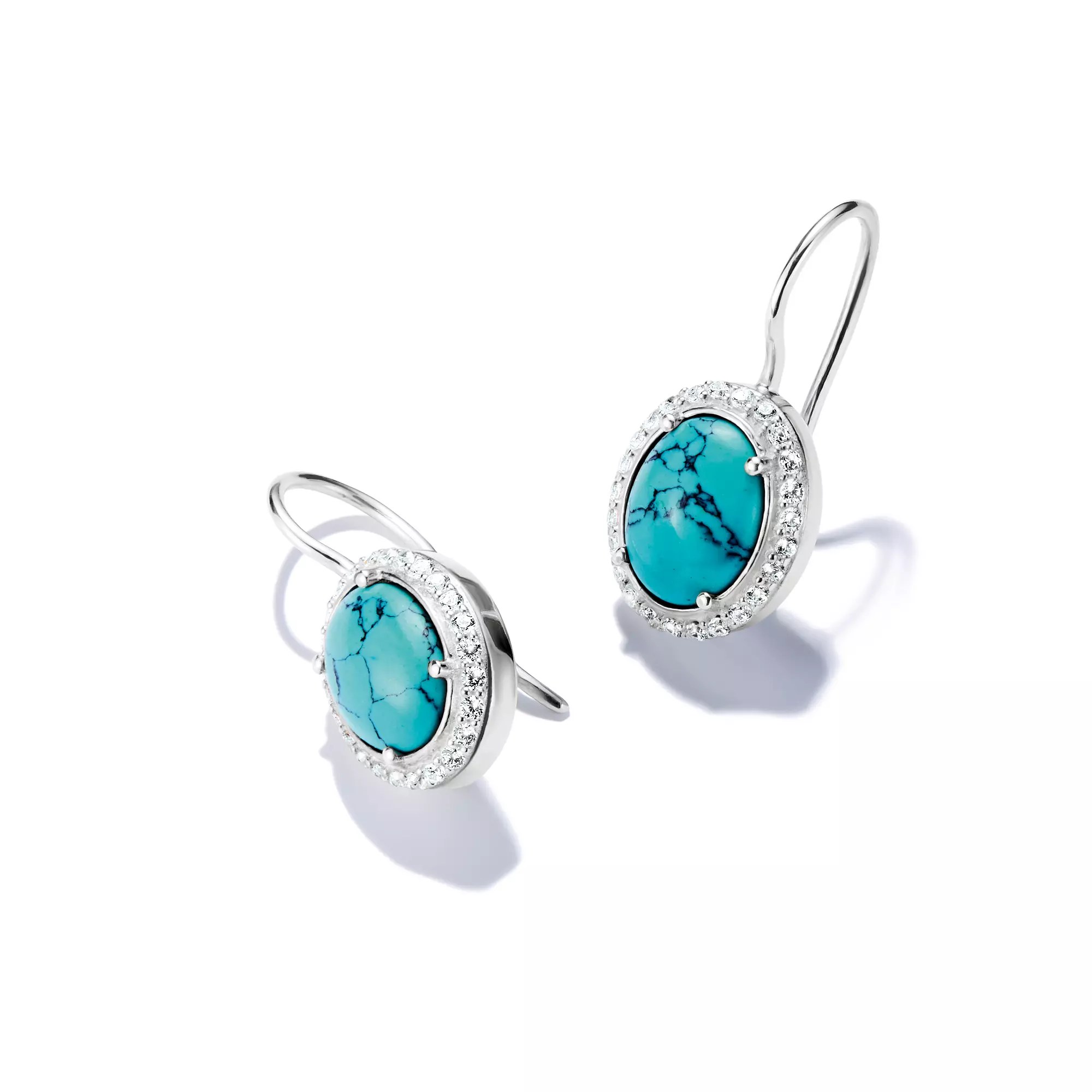 Thomas Sabo ELYNDRA Ohrringe - Sterling Silber & imit. Türkis & Zirkonia - Türkis – Ansicht 3